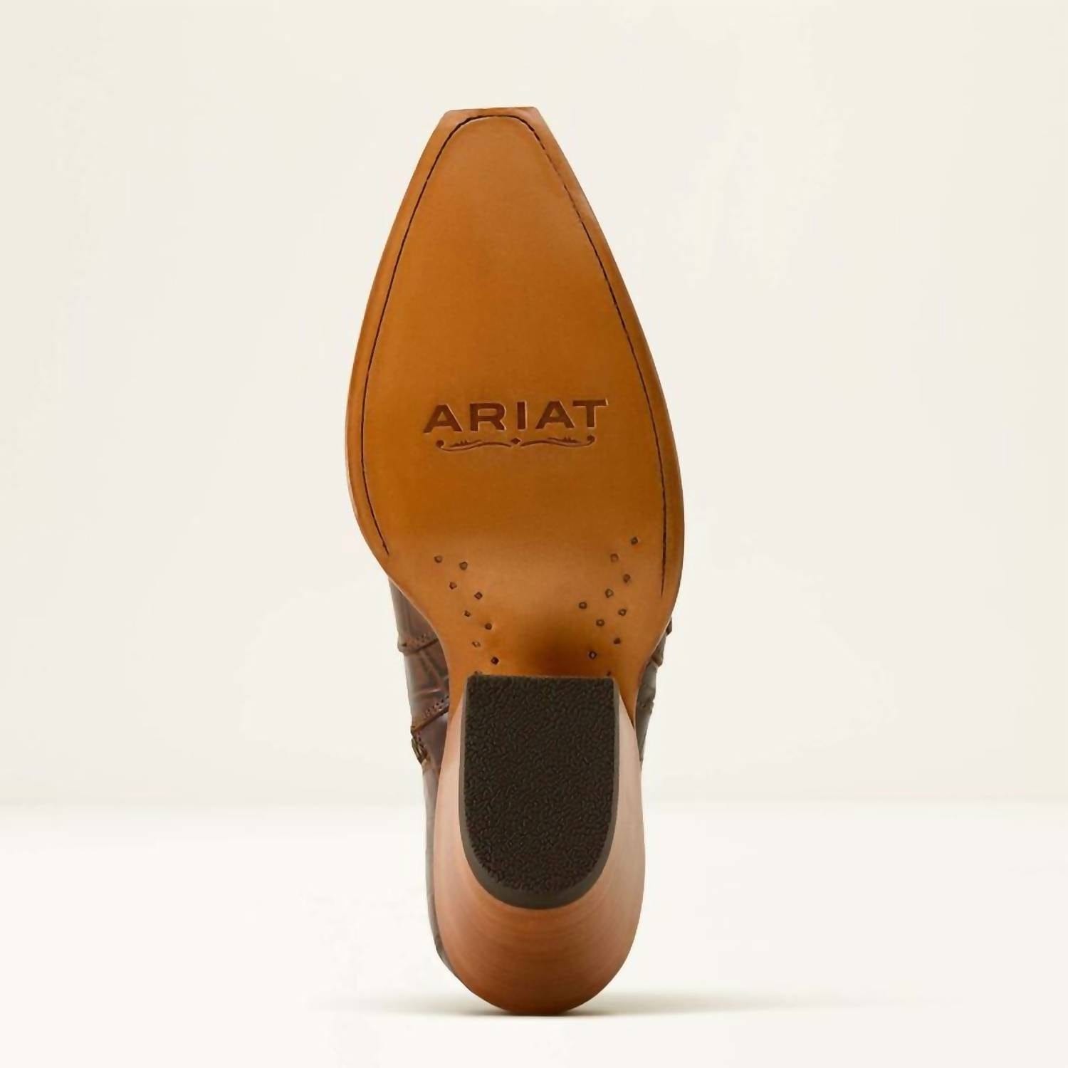 Jade Women's Jade Western Bootie In Luxe Espresso Croc Print