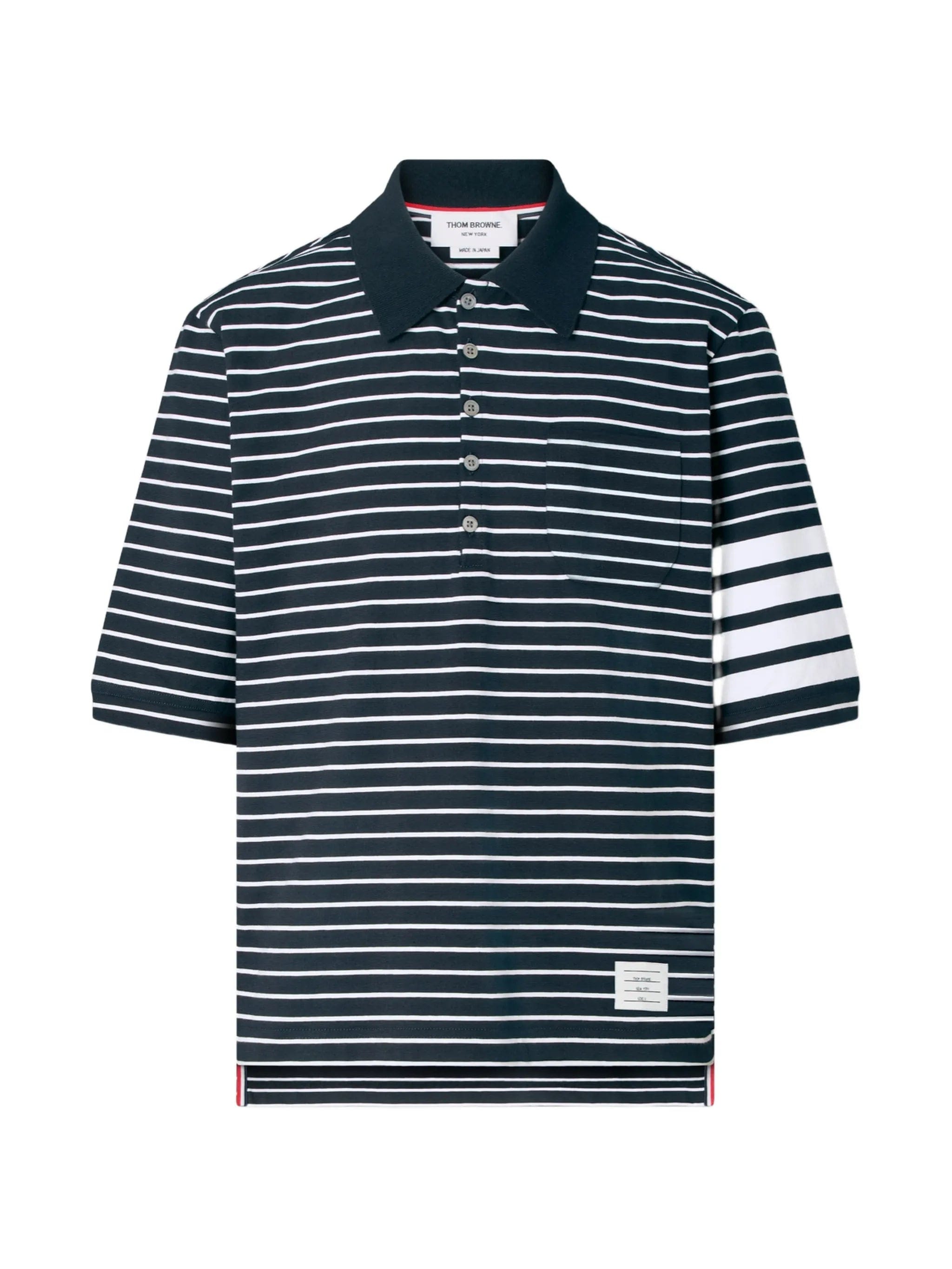 Thom Browne 4 - Bar striped polo shirt