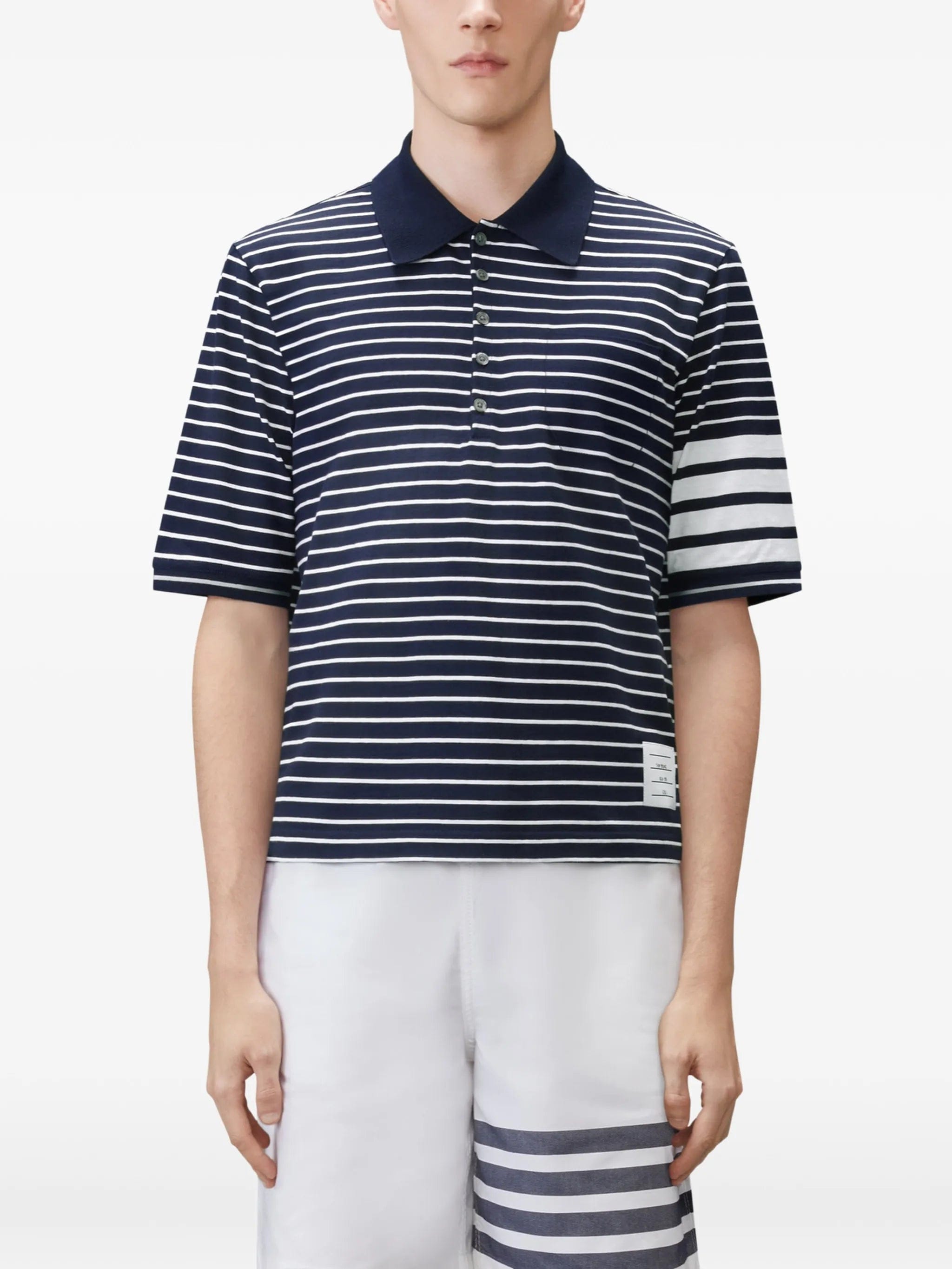 Thom Browne 4 - Bar striped polo shirt