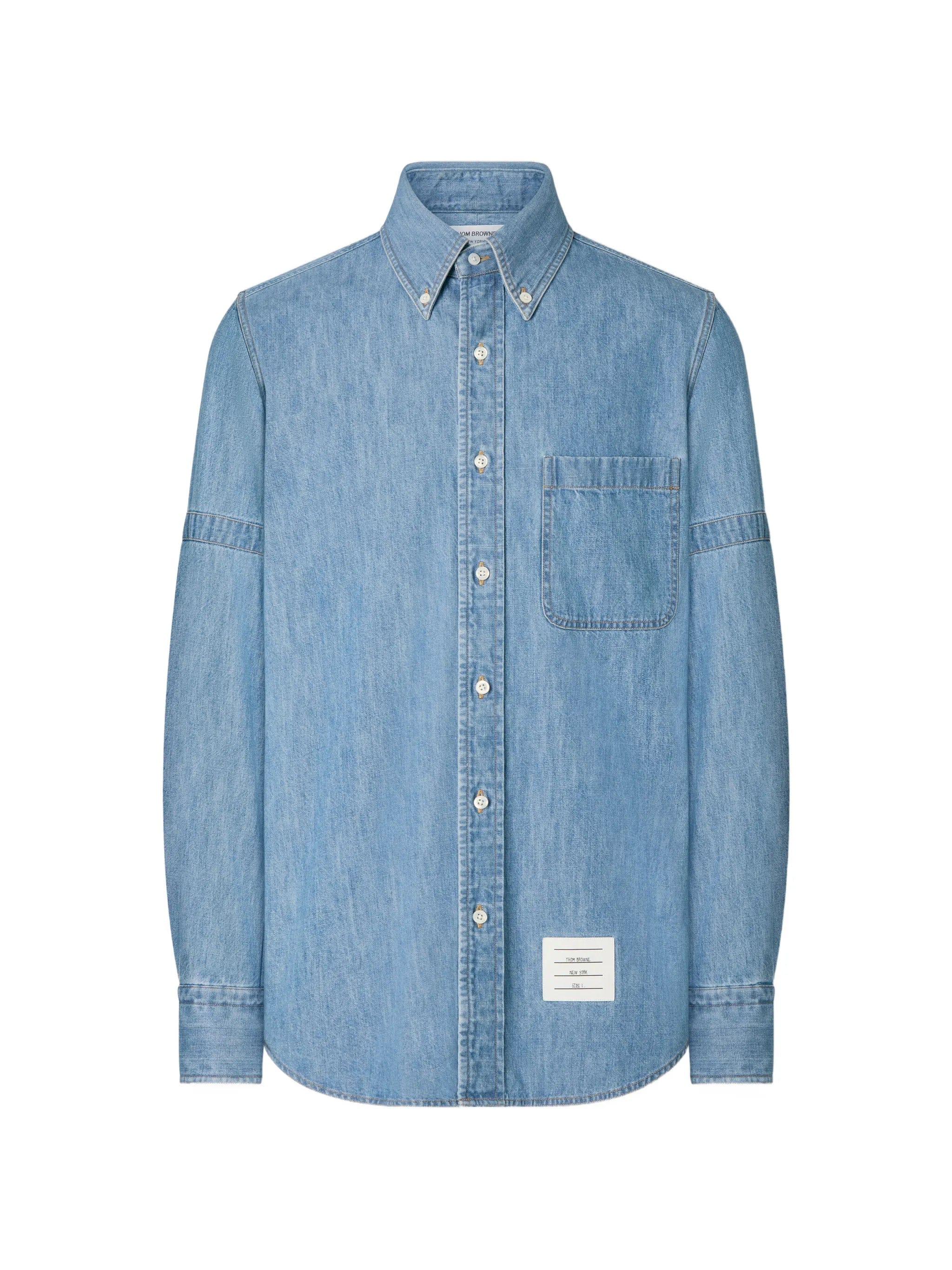 Thom Browne armband - detail denim shirt