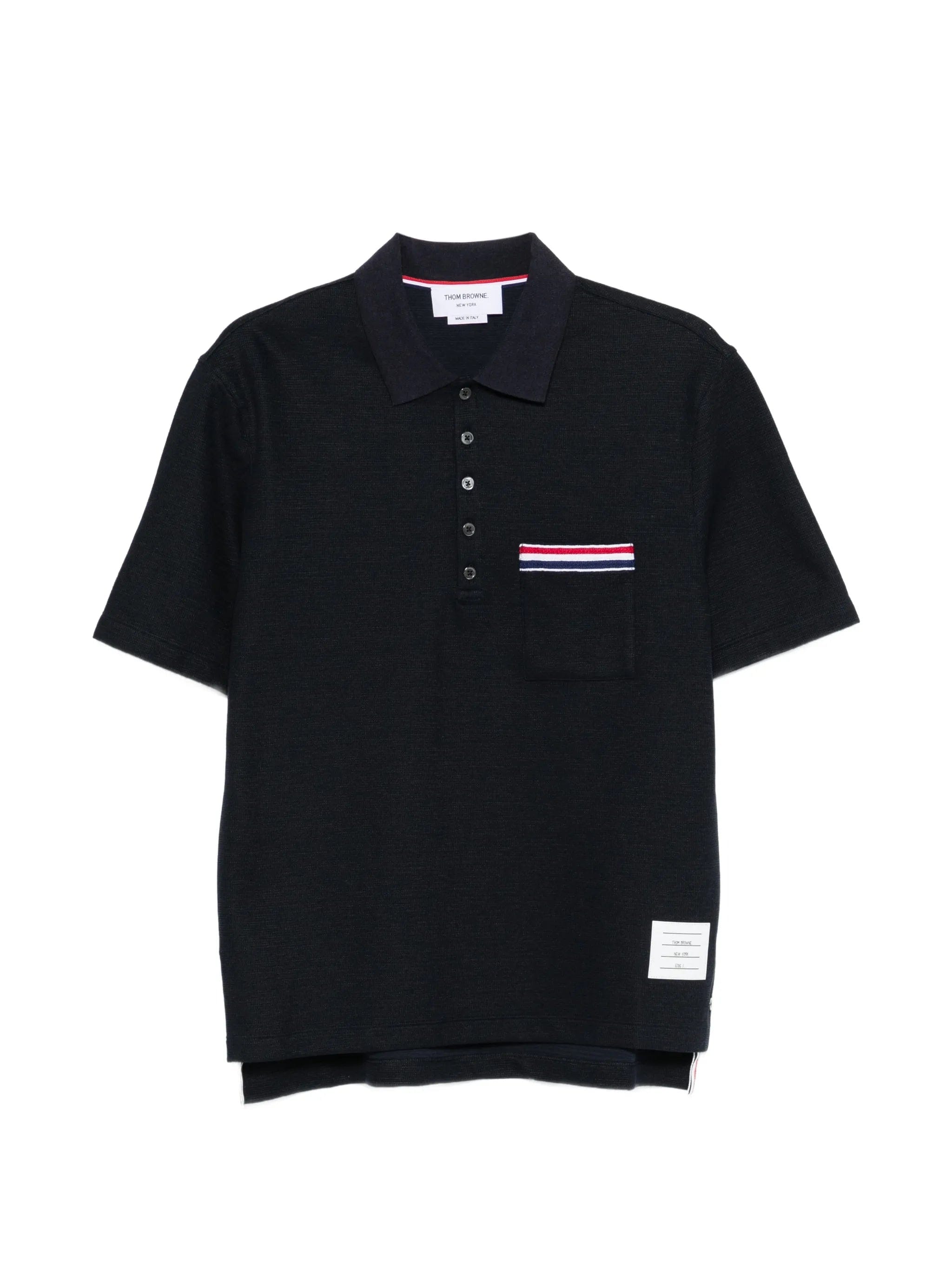 Thom Browne logo - embroidery polo shirt