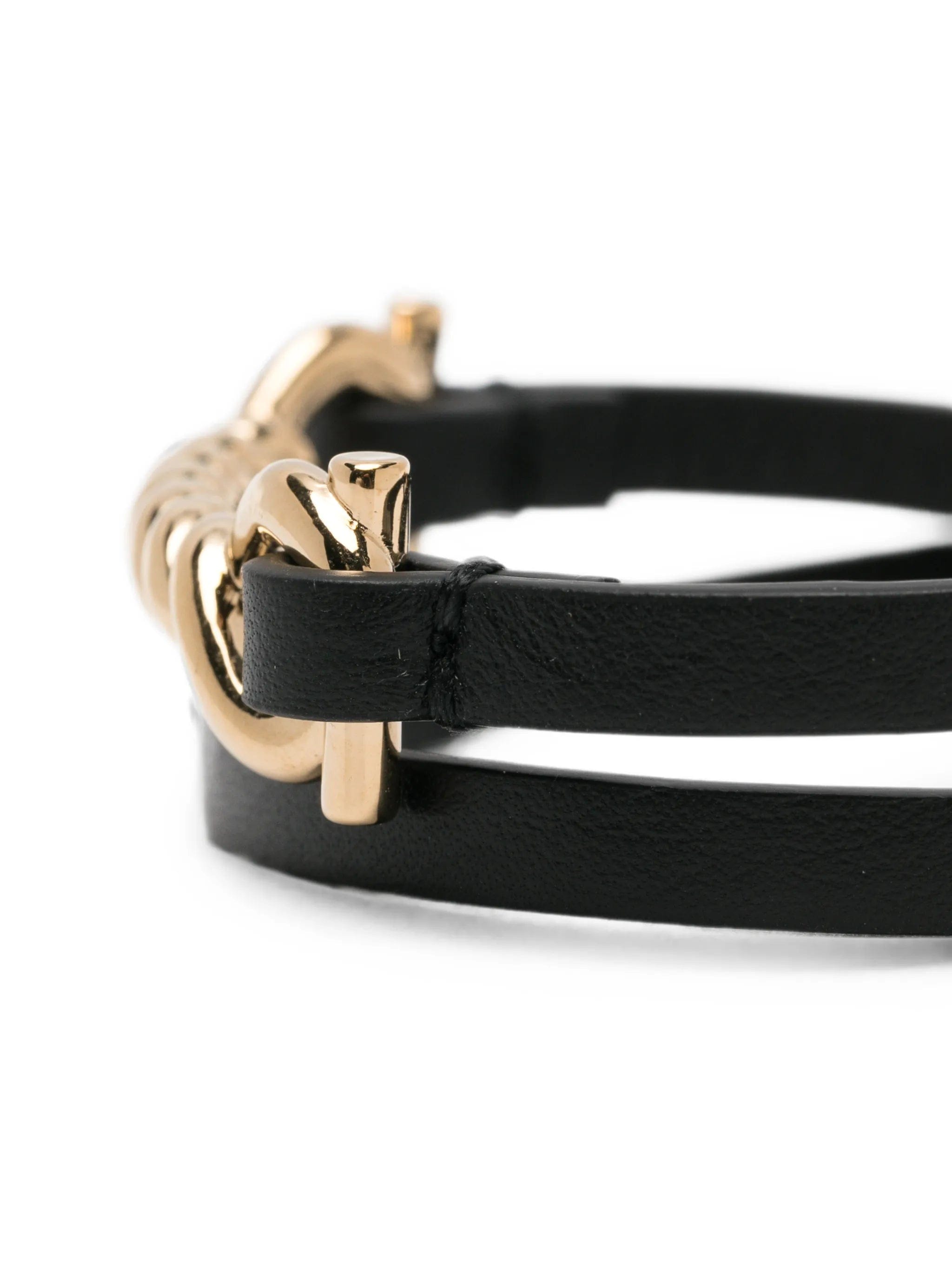 Ferragamo Twisted Gancini - plaque buckle bracelet