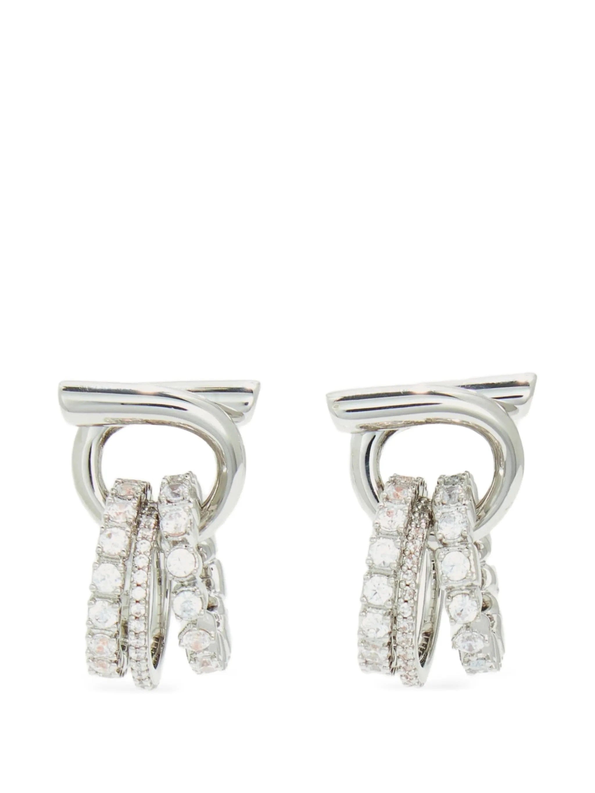 Ferragamo Gancini crystal - embellished earrings