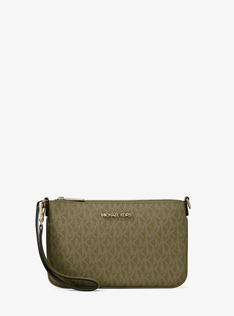 Jet Set Small Signature Logo Convertible Wristlet
