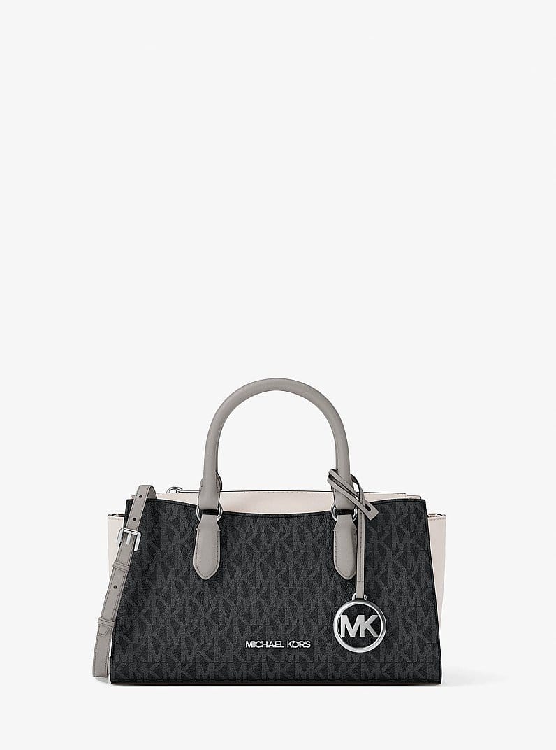 Arden Small Color-Block Signature Logo Messenger Bag