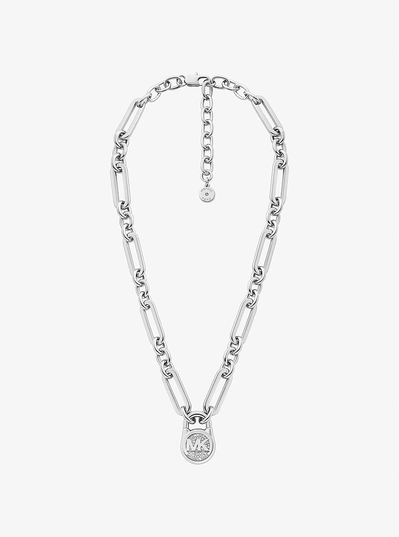 Pavé Lock Necklace