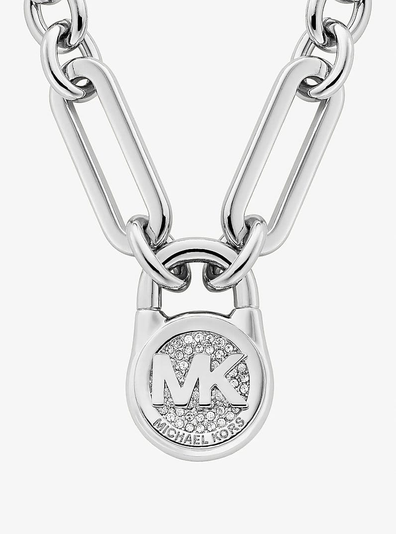 Pavé Lock Necklace