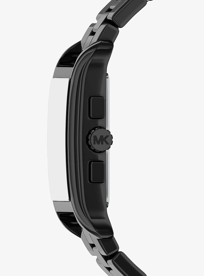 Oversized Monroe Black-Tone Watch