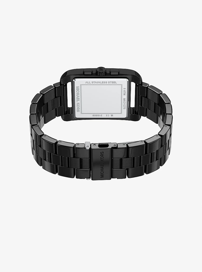 Oversized Monroe Black-Tone Watch