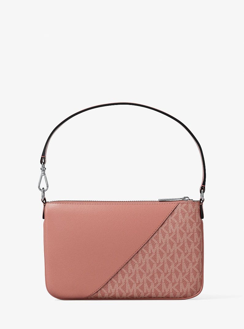 Jet Set Travel Small Signature Logo and Smooth Wristlet
