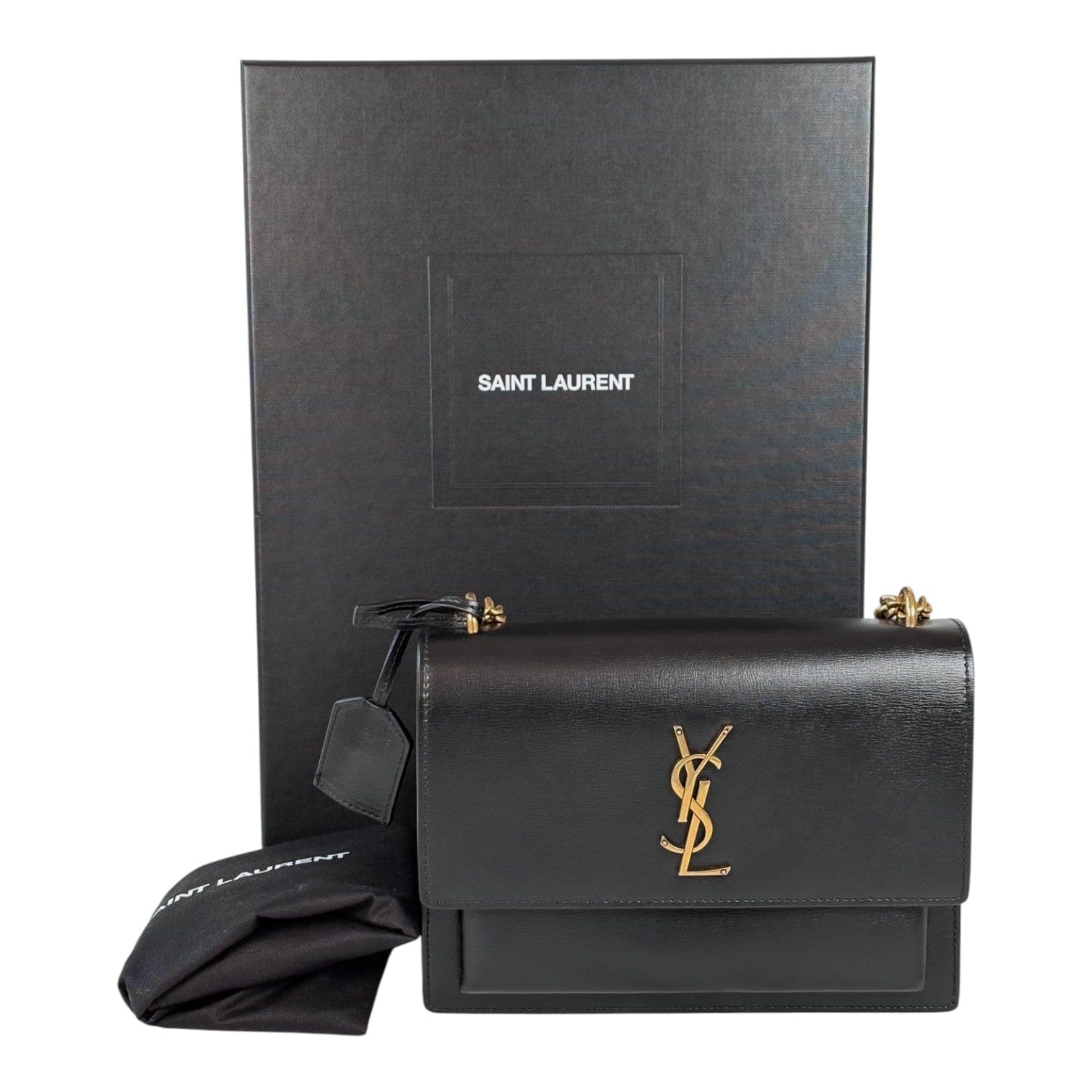 YSL Sunset Medium Black Bag