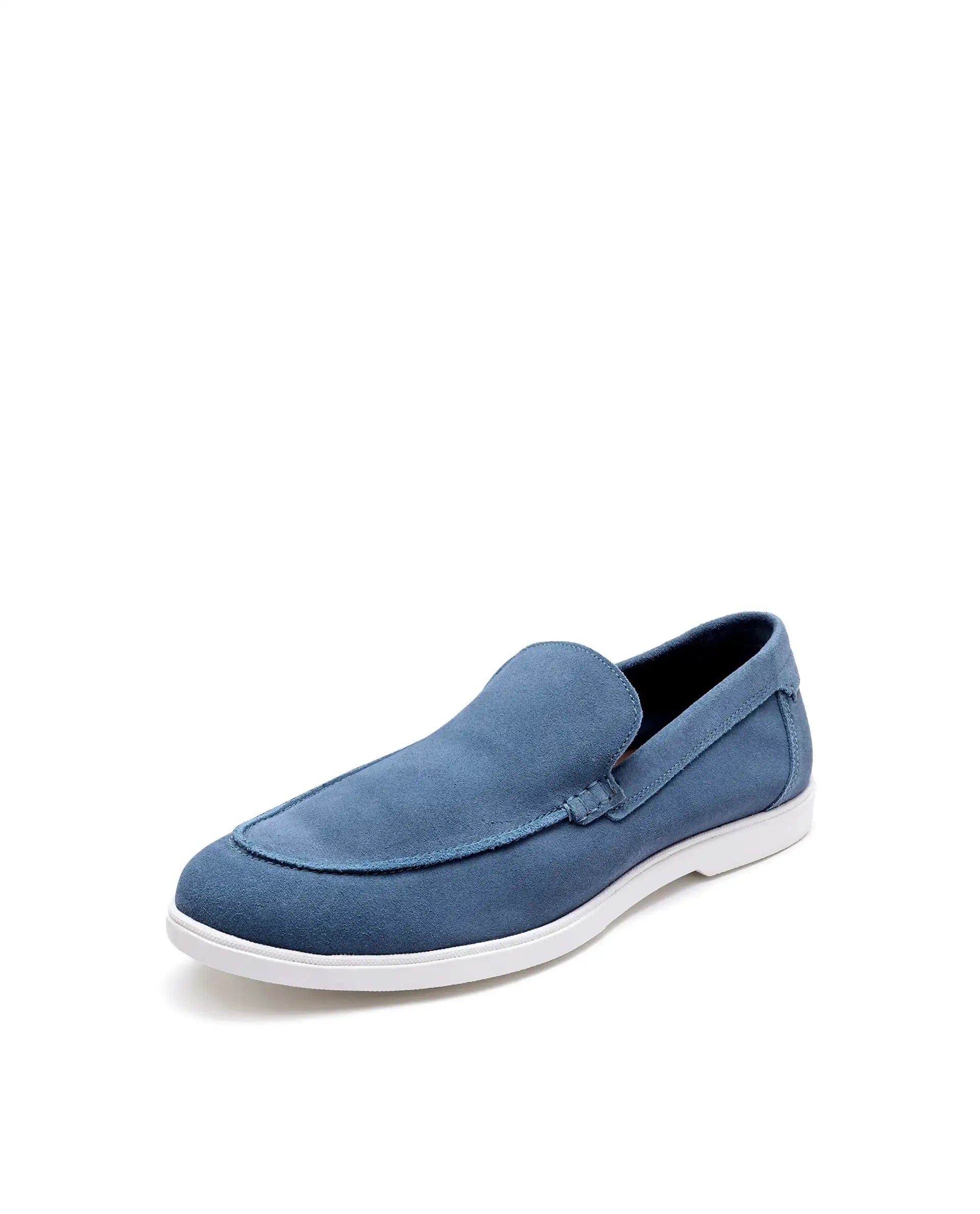 RAREZ Rare Rabbit Men Velour Aqua Suede Leather Slip - On Closure Loafer
