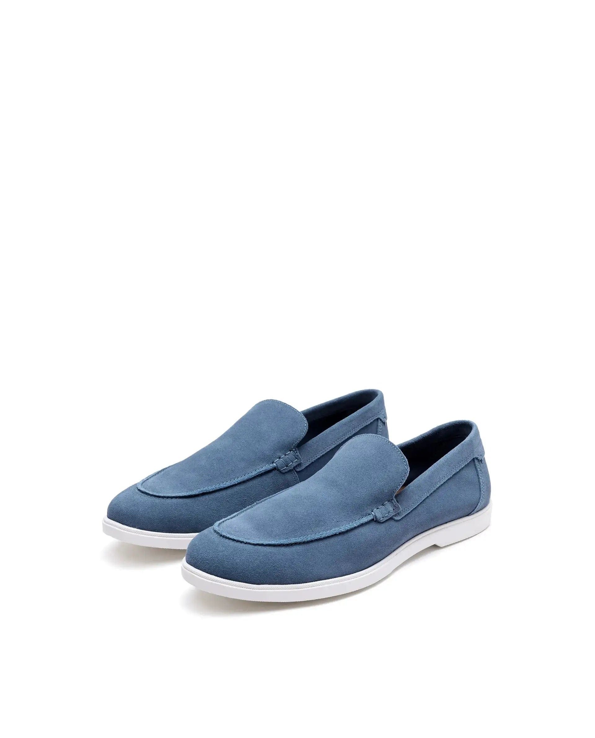 RAREZ Rare Rabbit Men Velour Aqua Suede Leather Slip - On Closure Loafer