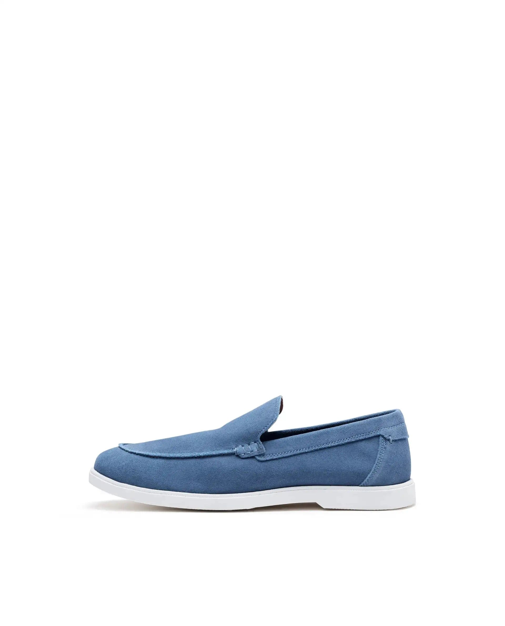RAREZ Rare Rabbit Men Velour Aqua Suede Leather Slip - On Closure Loafer
