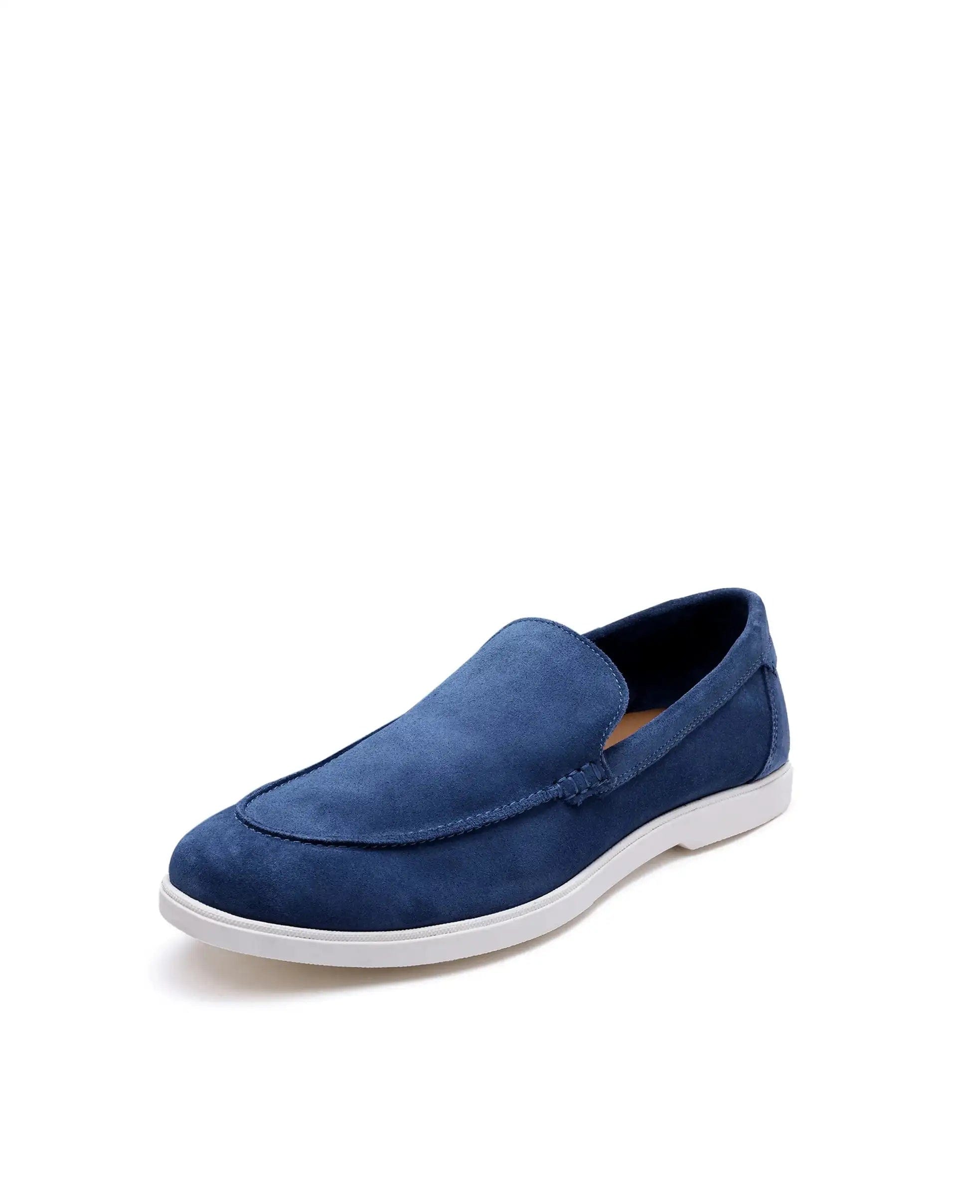RAREZ Rare Rabbit Men Velour Cobalt Blue Suede Leather Slip - On Closure Loafer