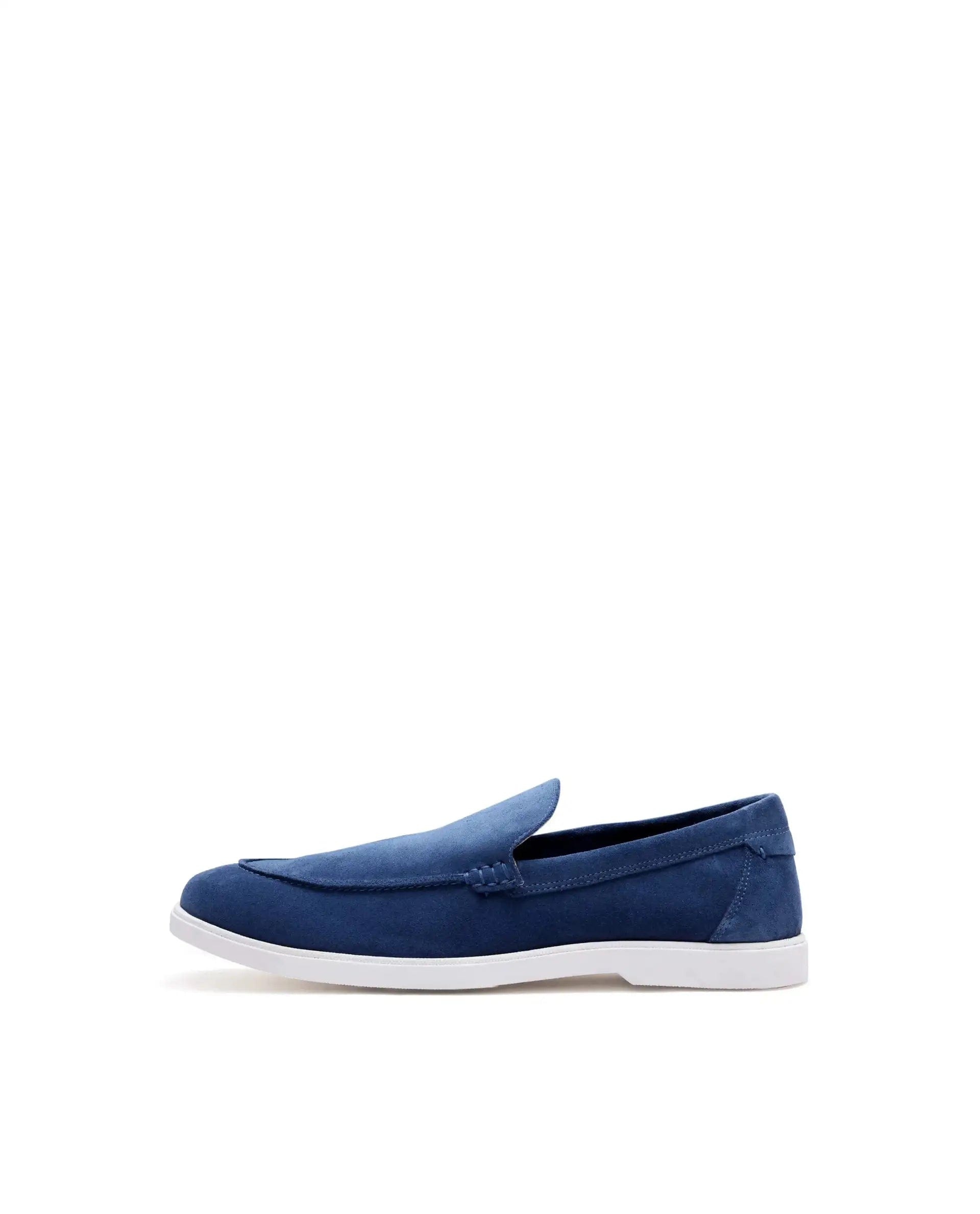 RAREZ Rare Rabbit Men Velour Cobalt Blue Suede Leather Slip - On Closure Loafer
