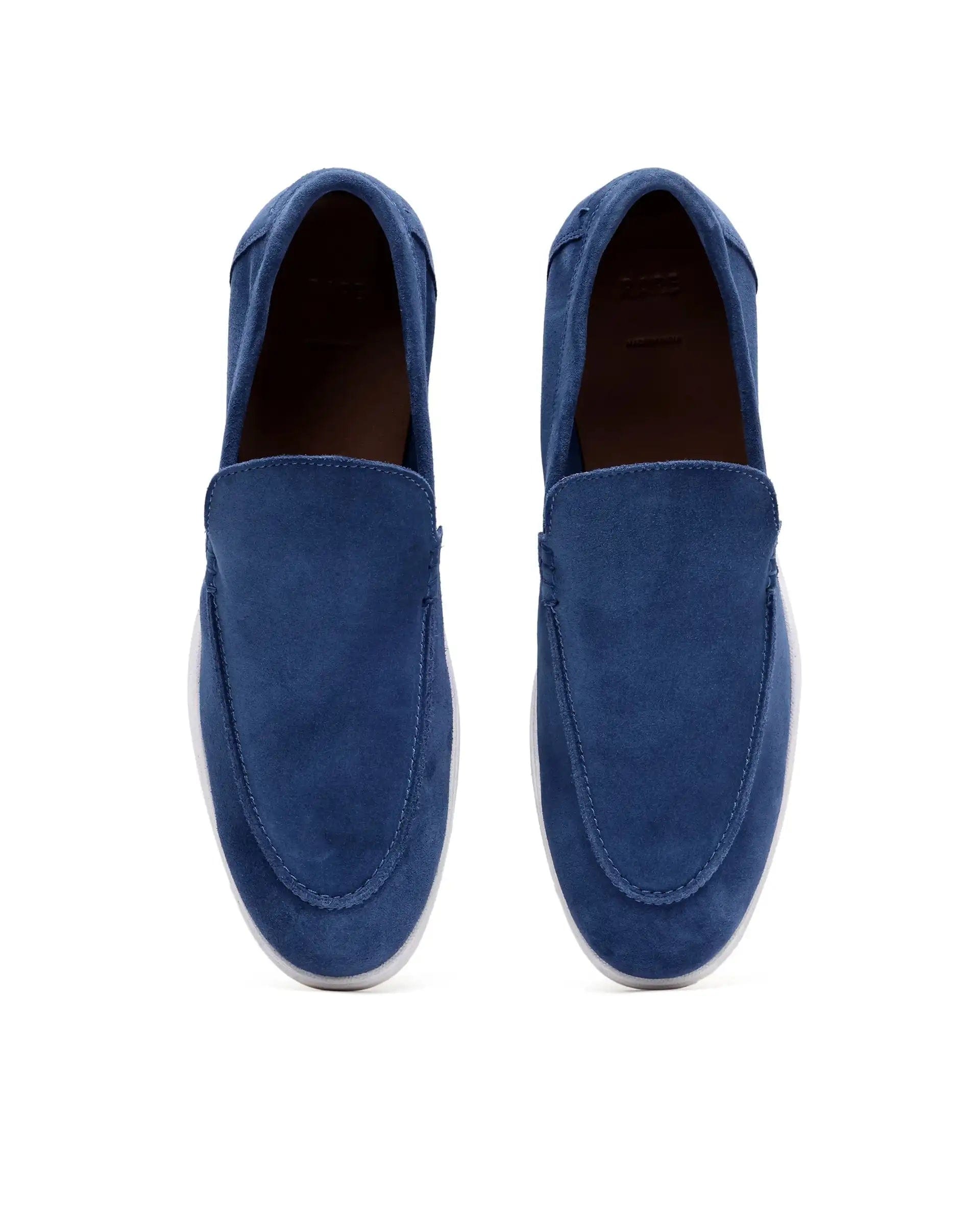 RAREZ Rare Rabbit Men Velour Cobalt Blue Suede Leather Slip - On Closure Loafer