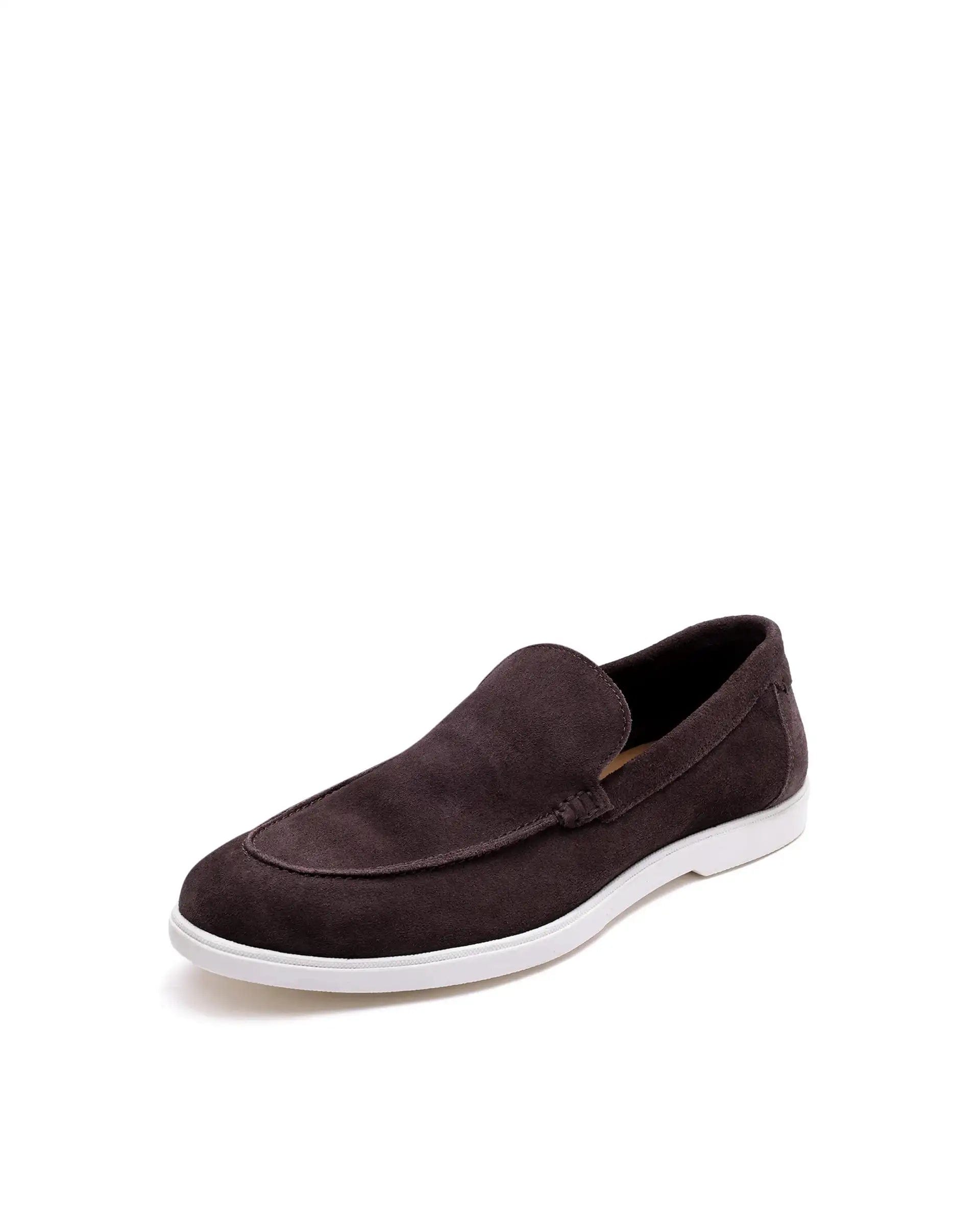 RAREZ Rare Rabbit Men Velour Prune Suede Leather Slip - On Closure Loafer