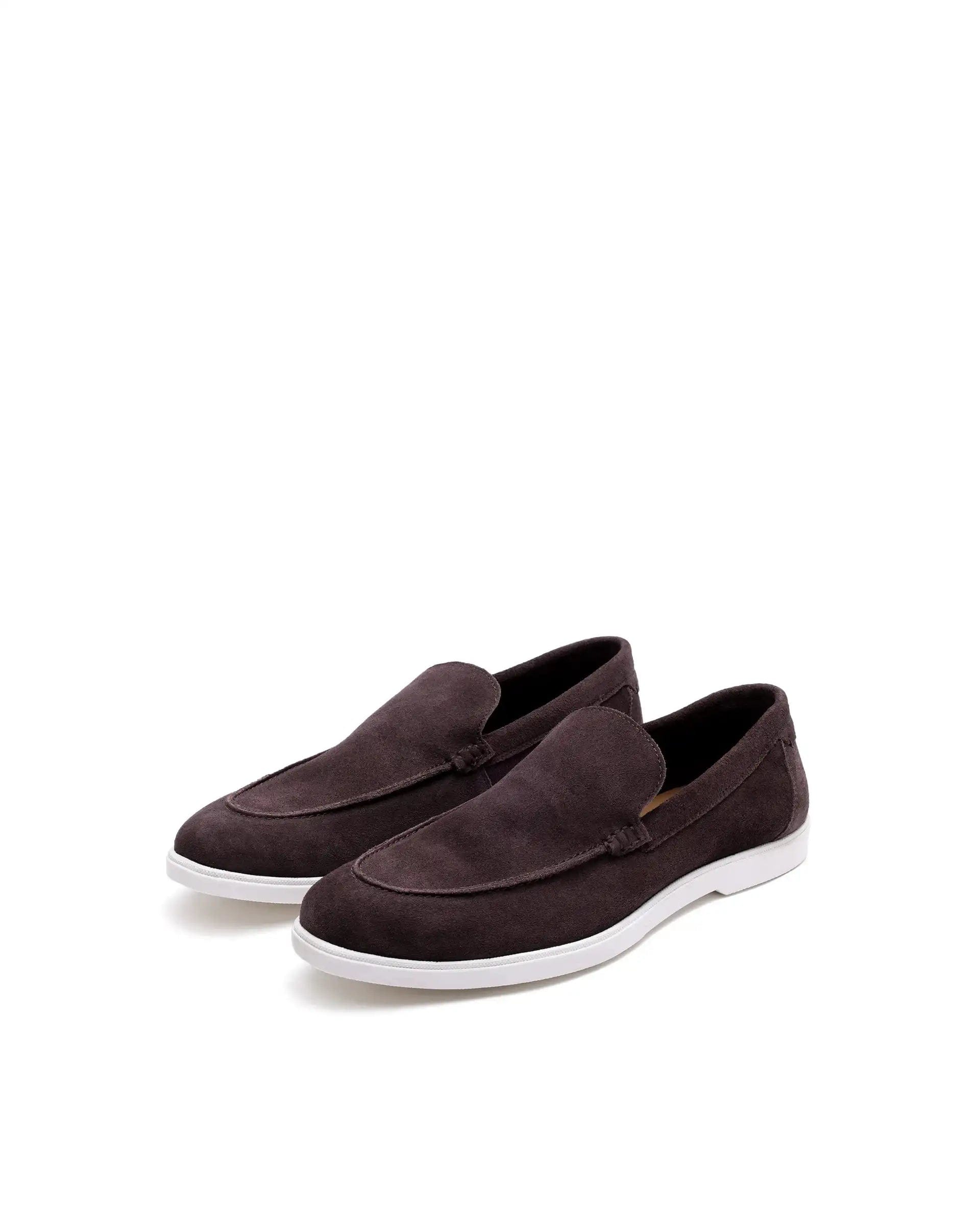 RAREZ Rare Rabbit Men Velour Prune Suede Leather Slip - On Closure Loafer