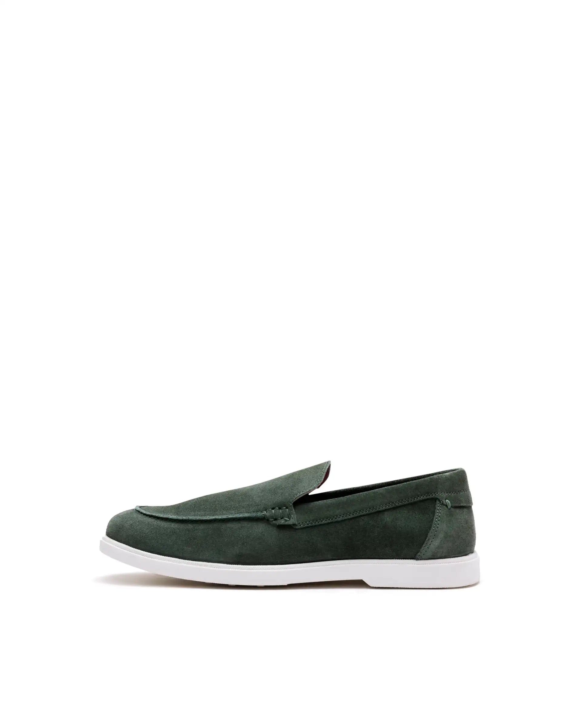RAREZ Rare Rabbit Men Velour Sage Green Suede Leather Slip - On Closure Loafer