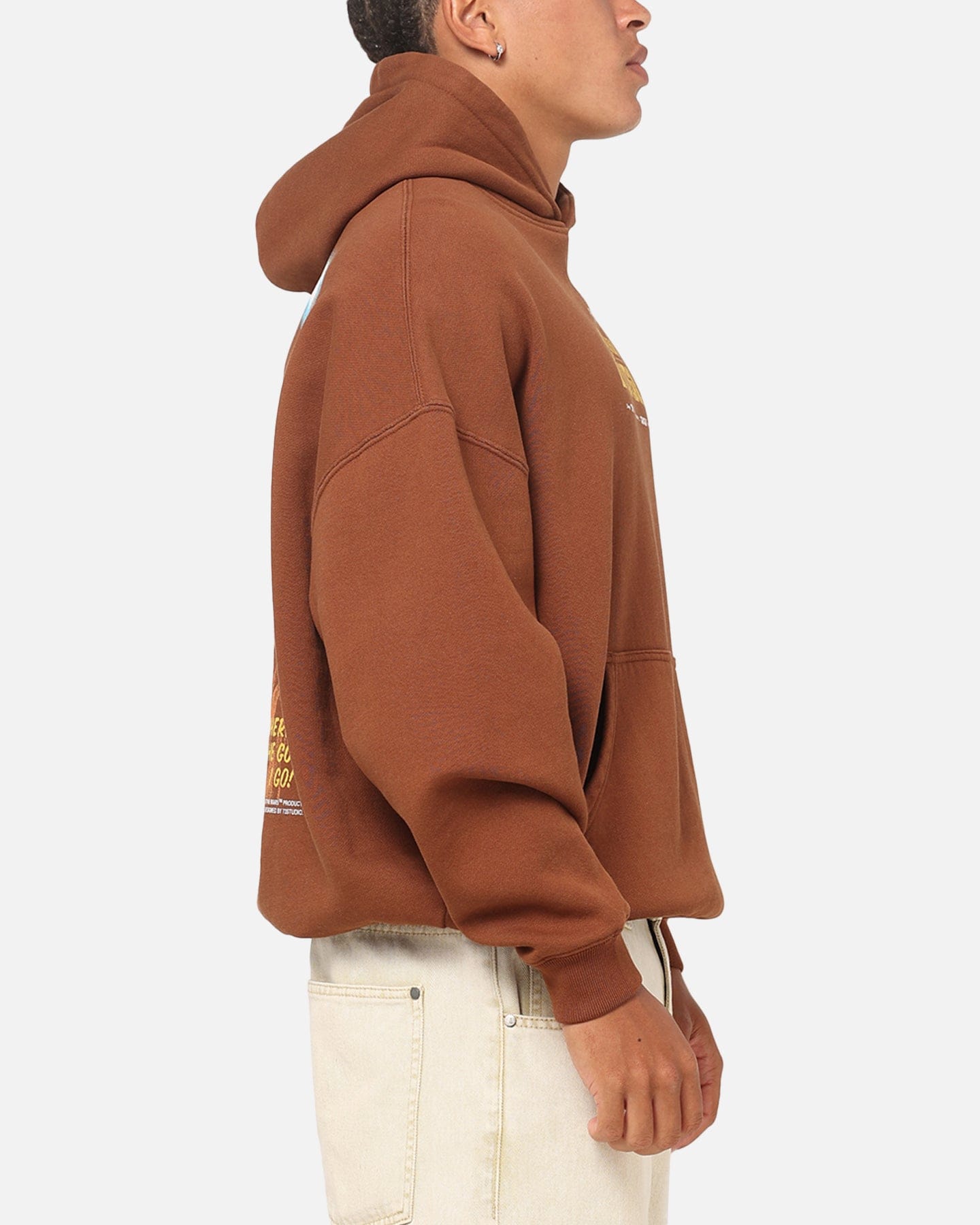 73studio Star Wars Mandolorian Poster Hoodie Washed Brown