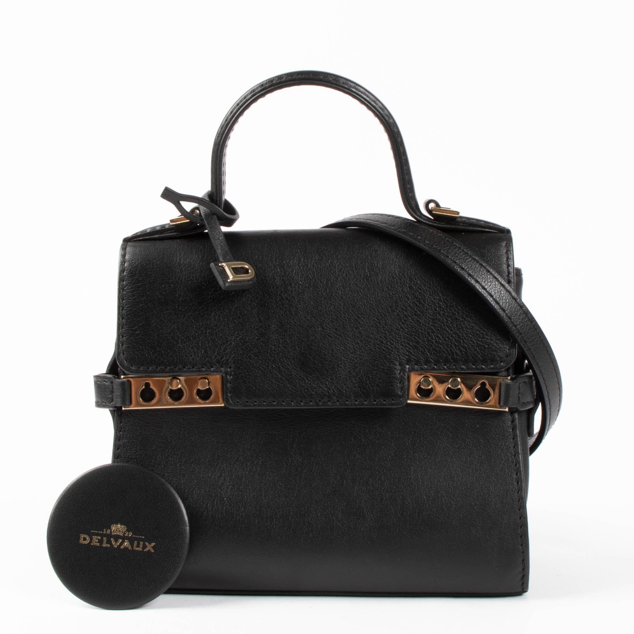 Delvaux Black Supple Calf Tempête Micro Bag