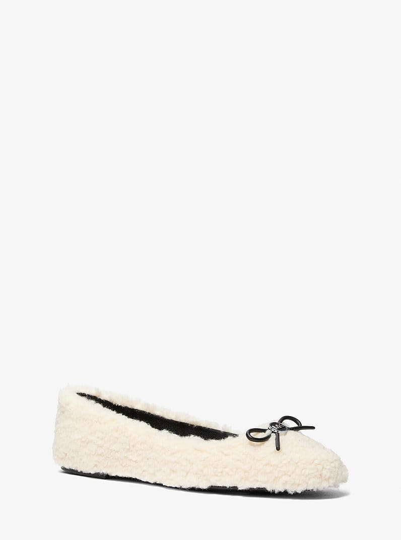 Savannah Faux Shearling Ballet Flat
