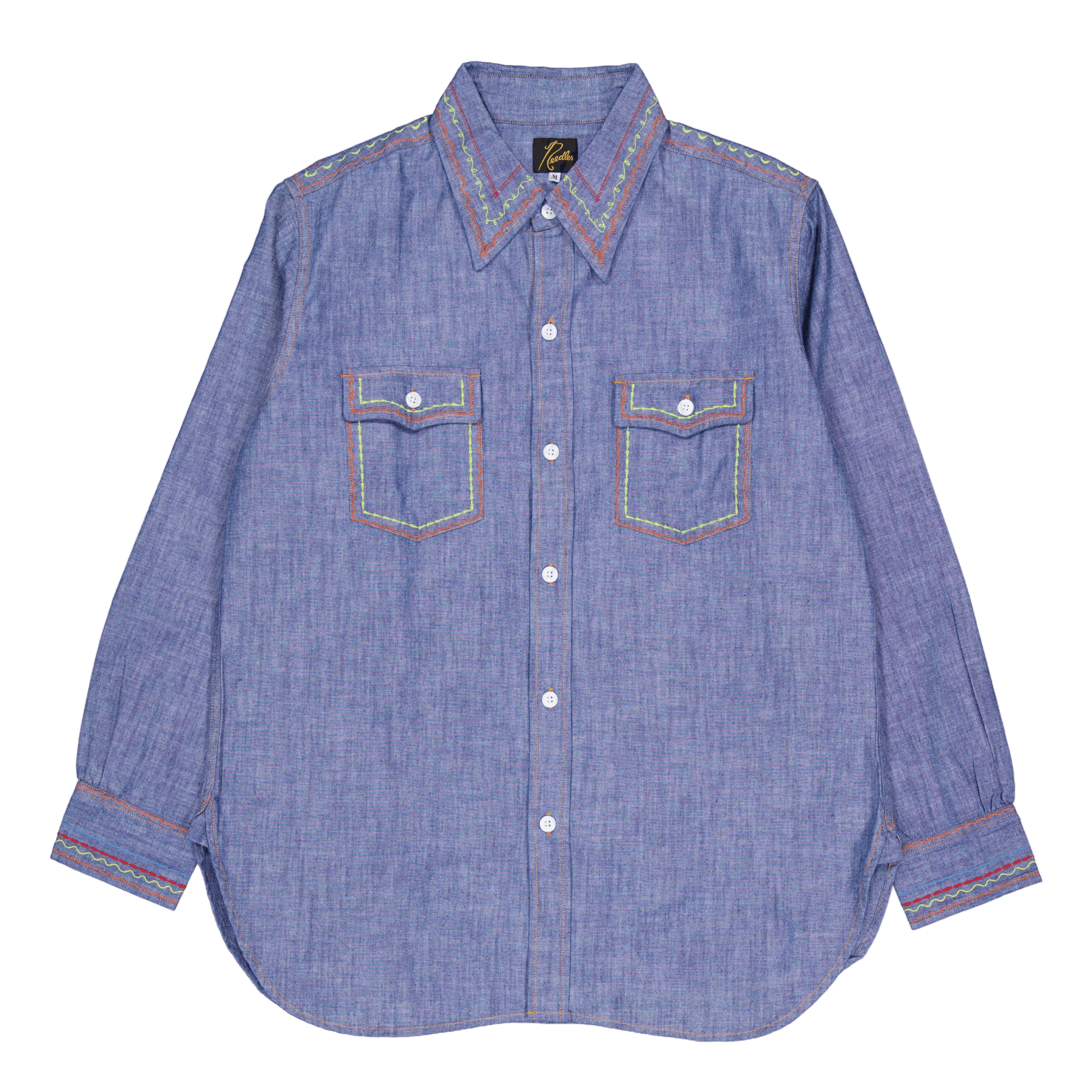 Needles Work Shirt - Cotton Ch Blue