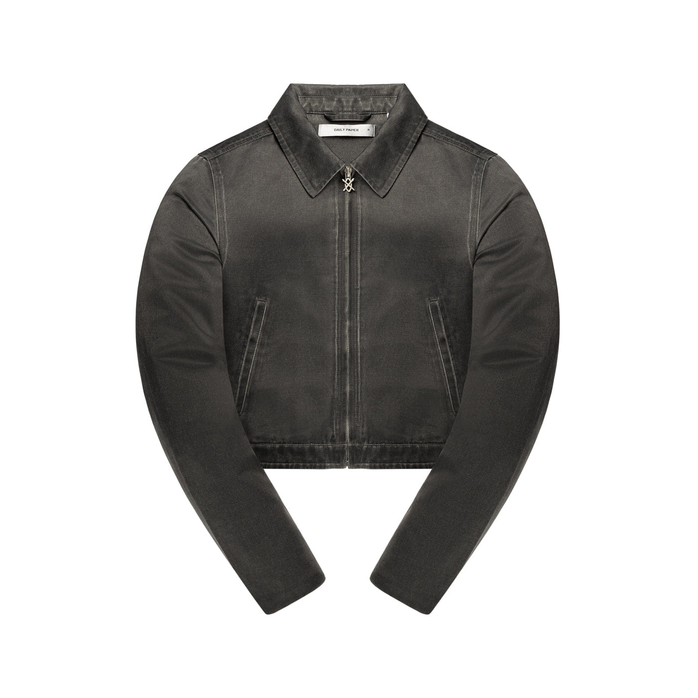 Daily Paper Black Oyster Satin Washed Jacket