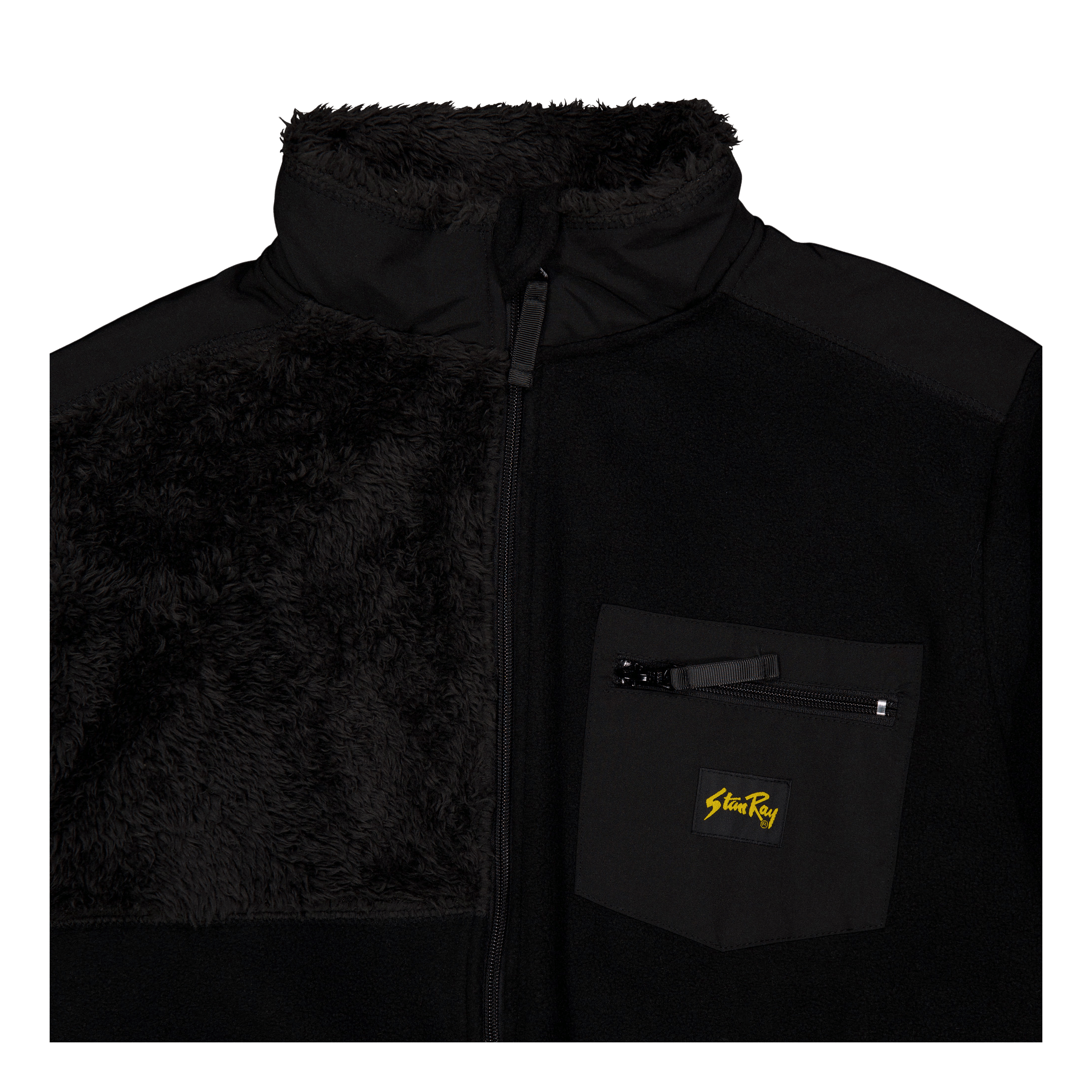 Stan Ray Patchwork Fleece Jacket Black