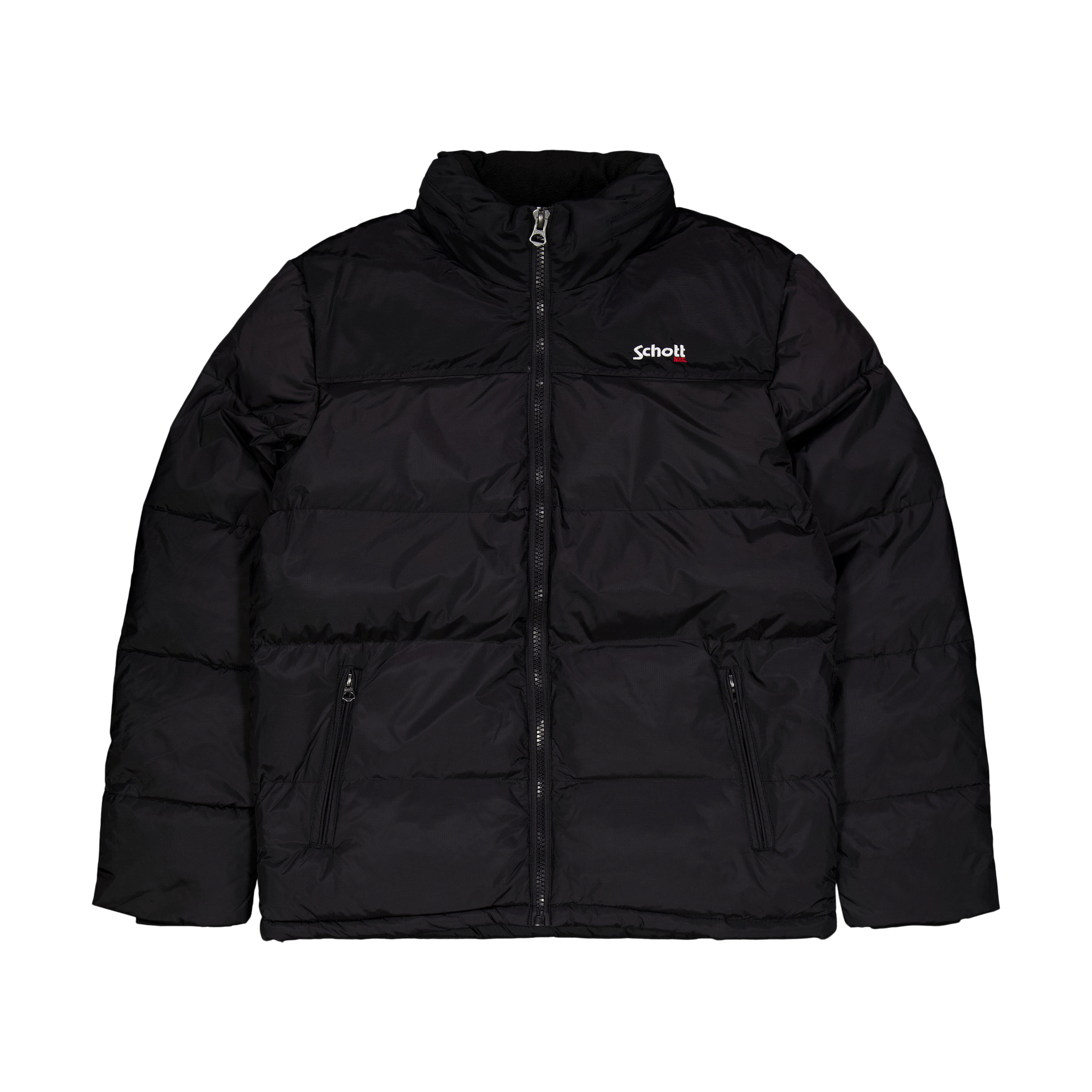Schott NYC Jacket Empiecement Et Broderie Black