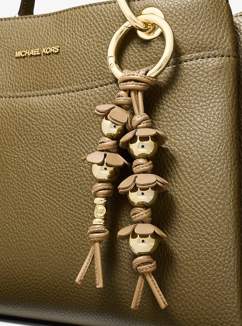 Embellished Floral Bag Charm