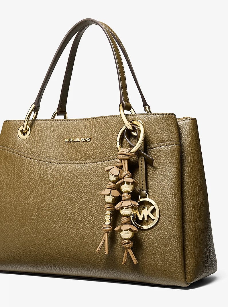 Embellished Floral Bag Charm