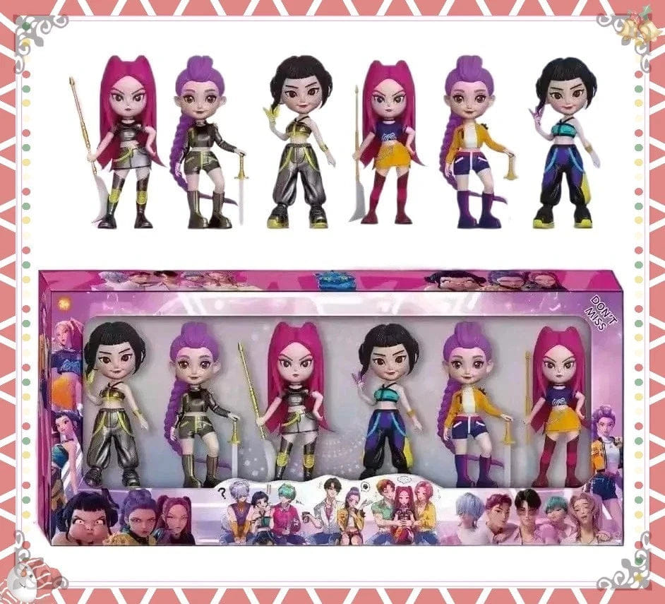 Hunter K - Pop Demon Hunter 6PCS Boxed Set – 4" Collectible Figures for Kids Ages 3+