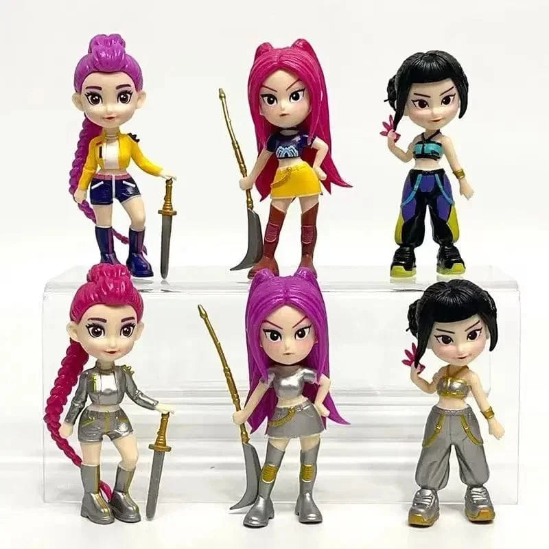 Hunter K - Pop Demon Hunter 6PCS Boxed Set – 4" Collectible Figures for Kids Ages 3+