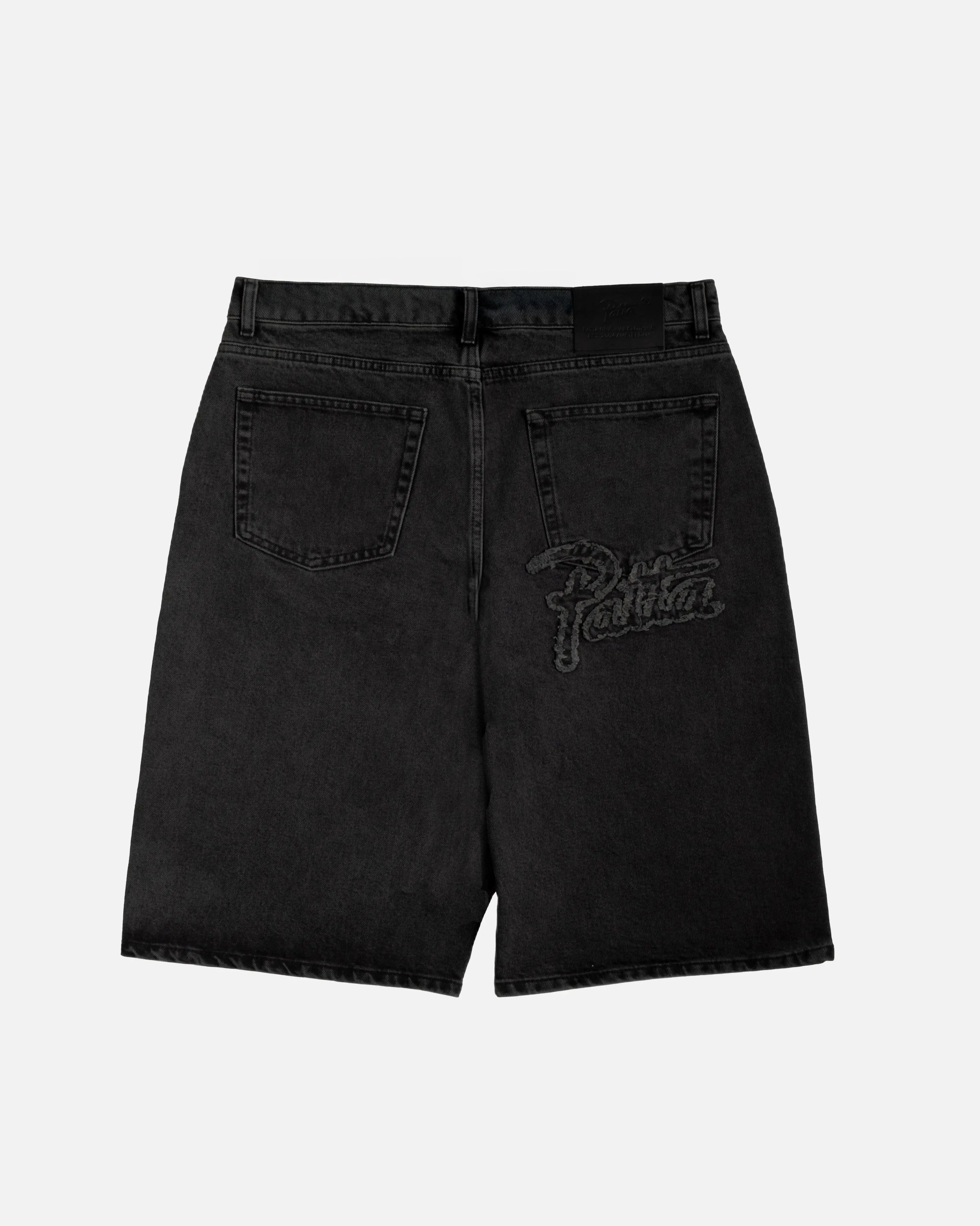 Patta Whiskers Denim Jorts (Black Denim)