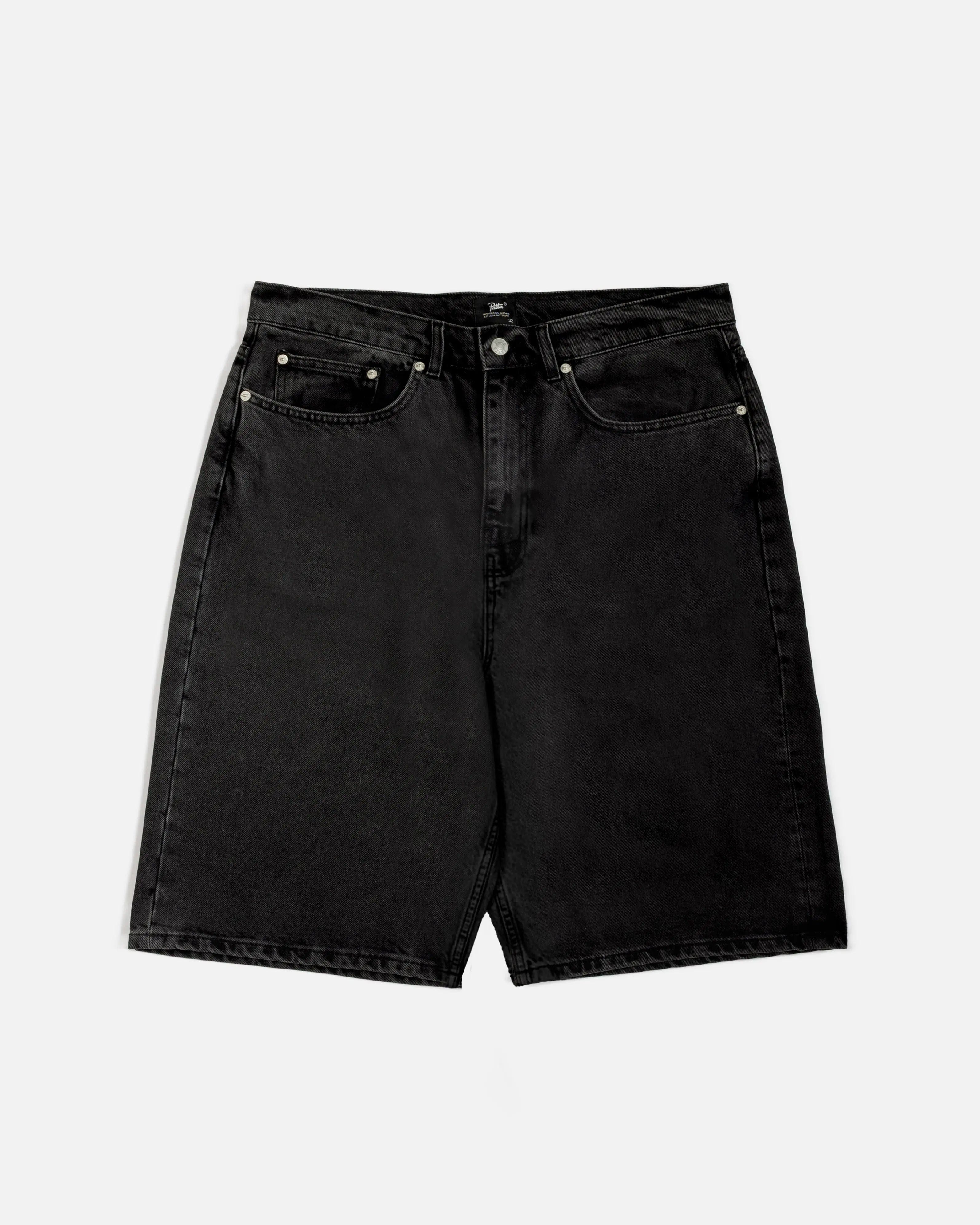 Patta Whiskers Denim Jorts (Black Denim)