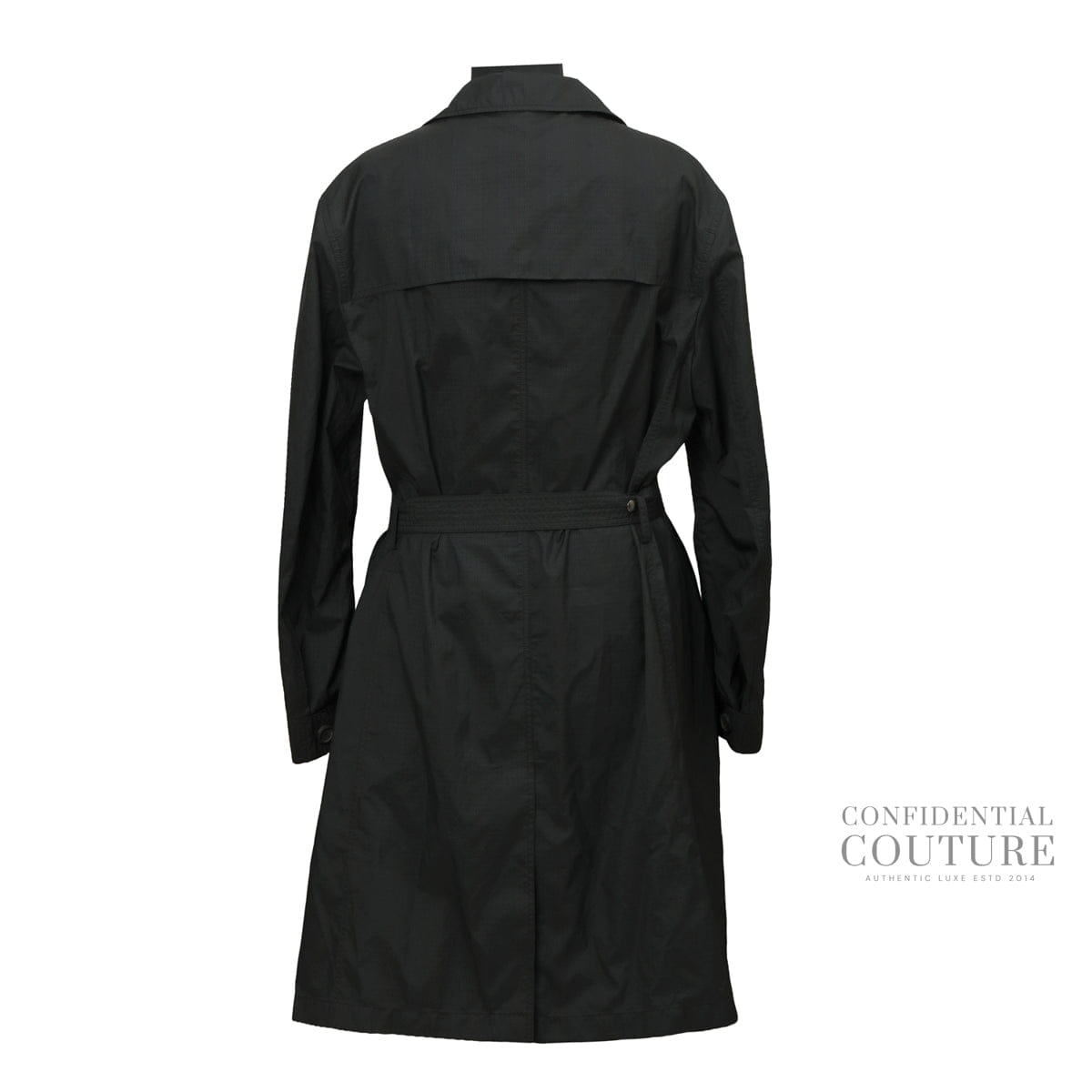 Salvatore Ferragamo Black Trenchcoat Size 48