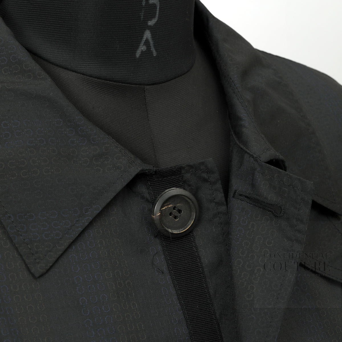 Salvatore Ferragamo Black Trenchcoat Size 48