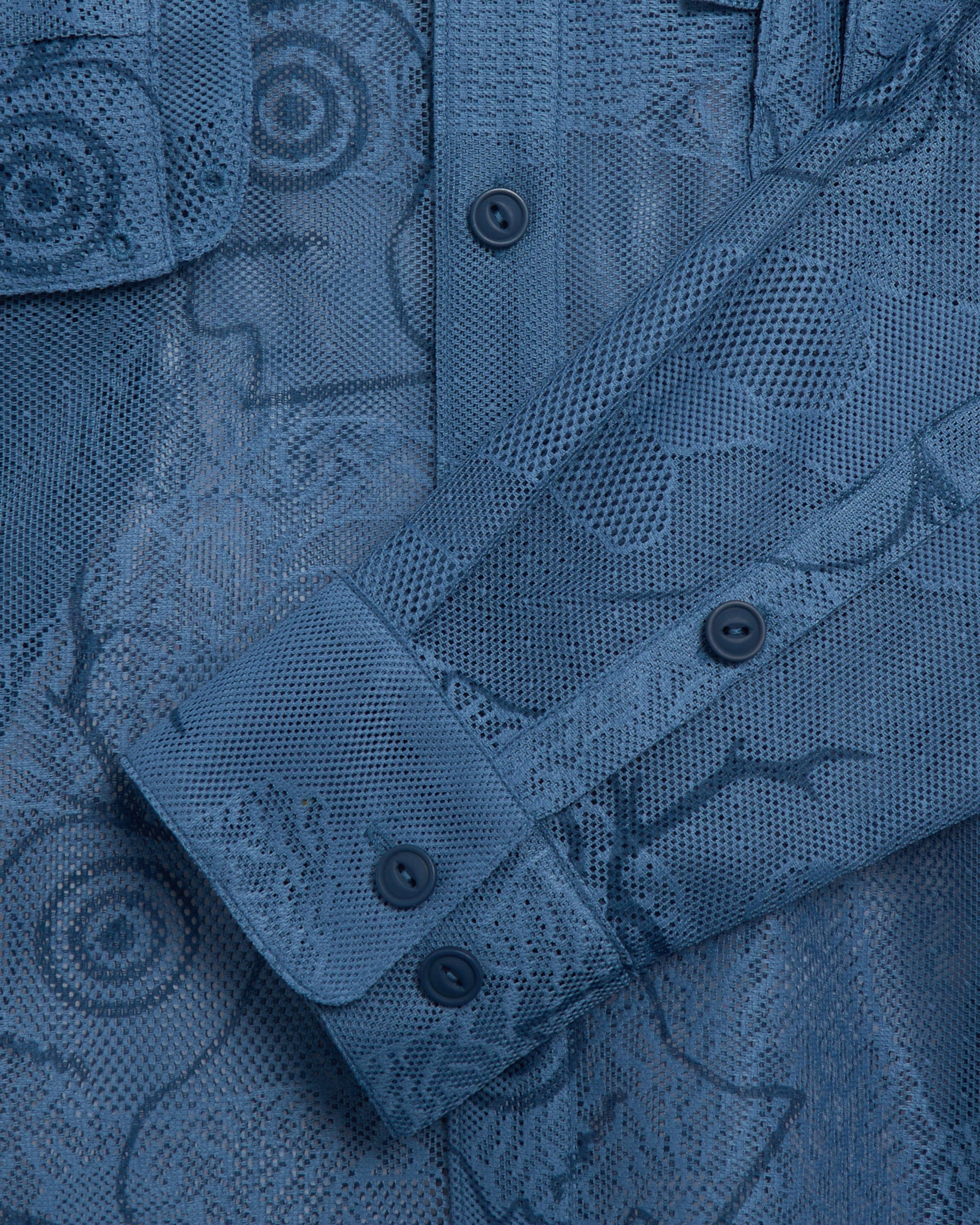 Brain Dead Camisa Relaxed Brain Dead x South2 West8 Men's Engineered Mesh Fishing Shirt para hombre