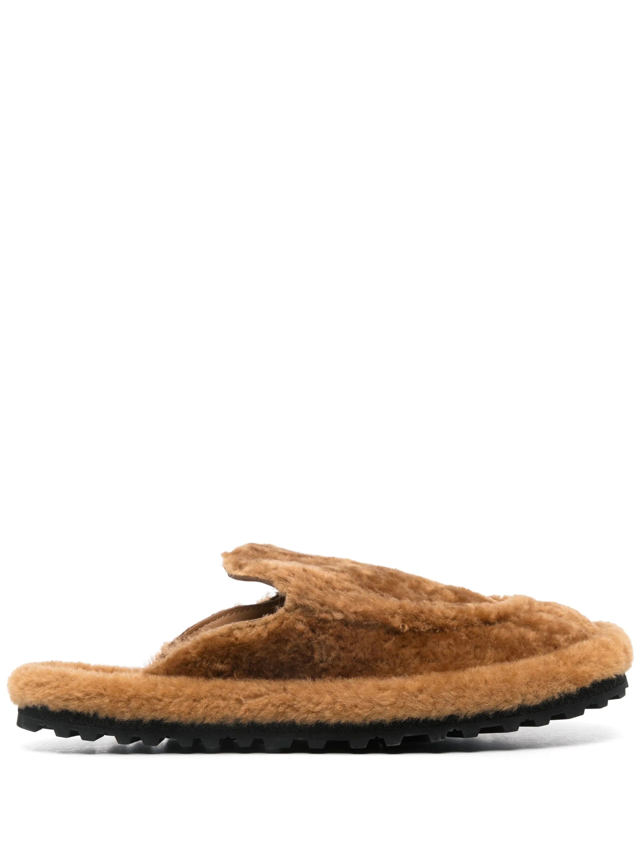Dries Van Noten faux - fur slippers