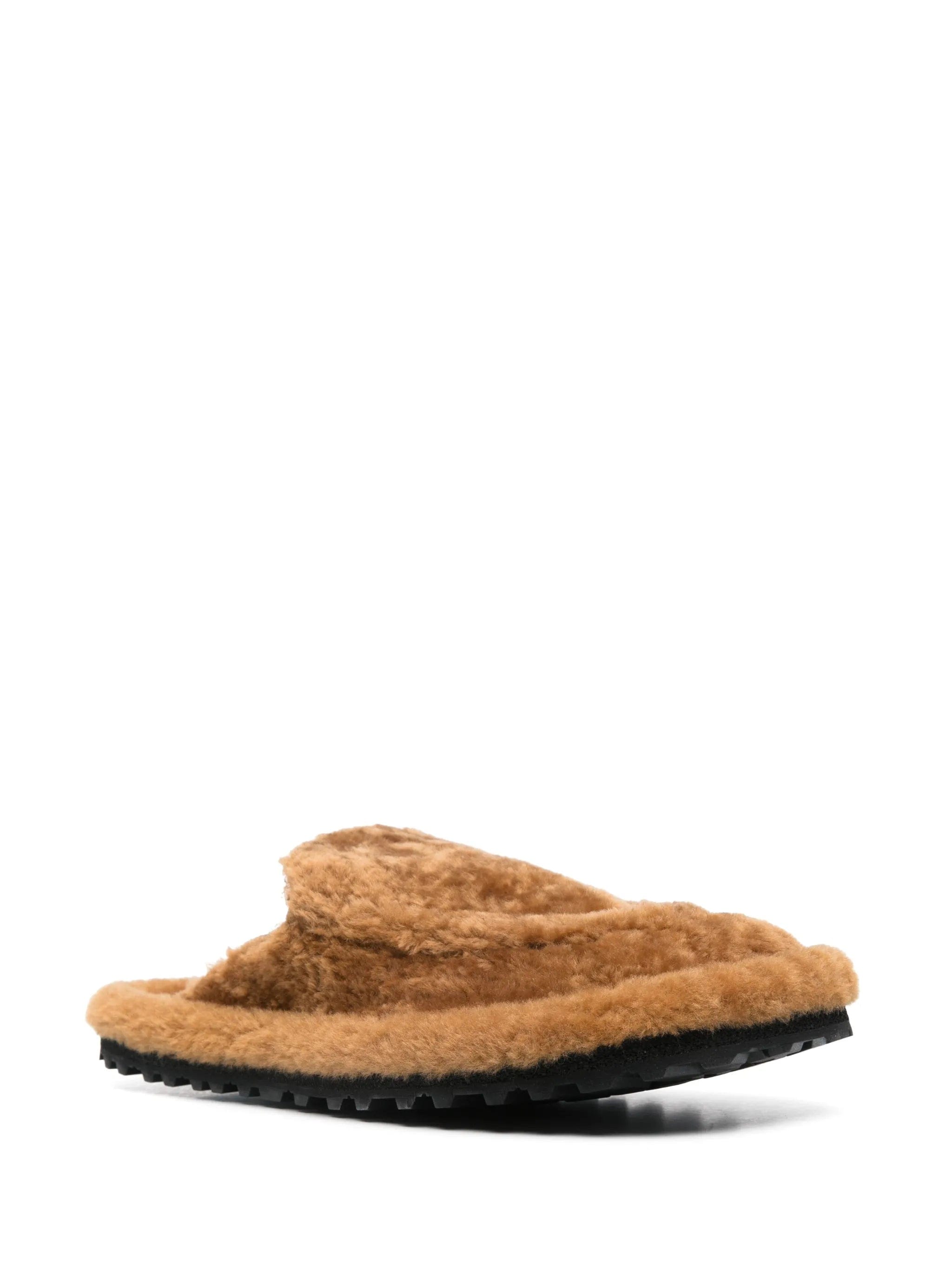 Dries Van Noten faux - fur slippers