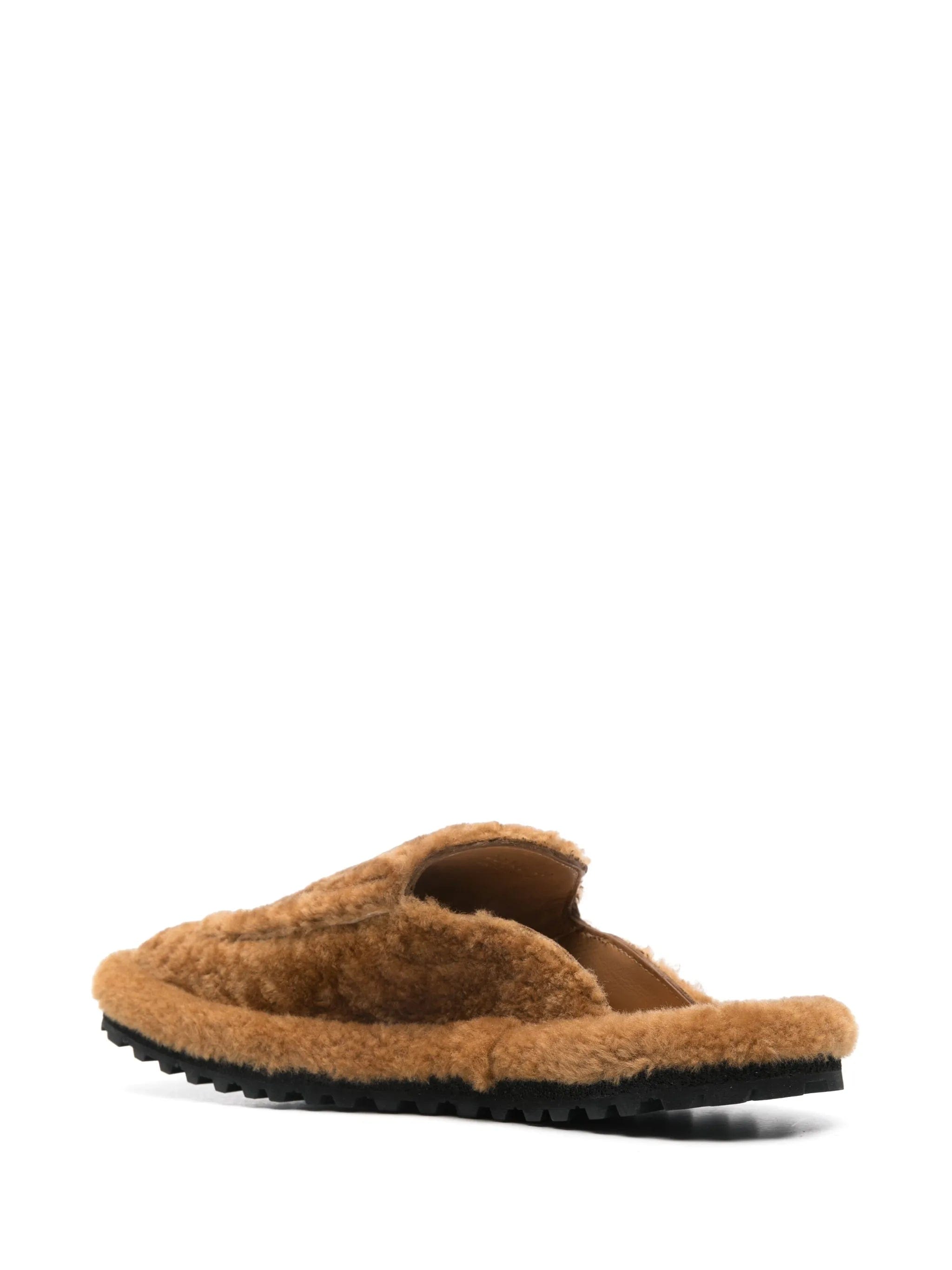 Dries Van Noten faux - fur slippers