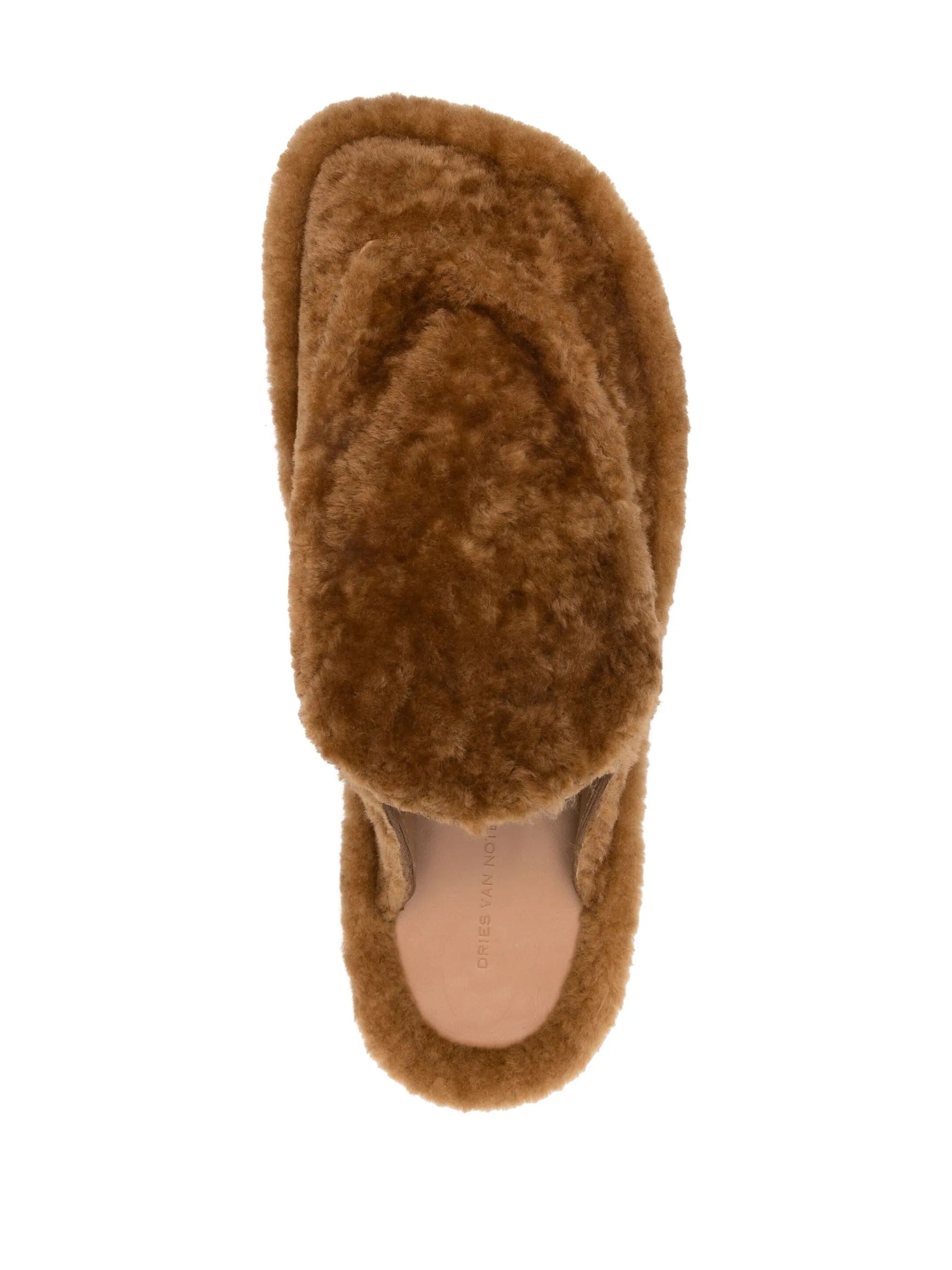 Dries Van Noten faux - fur slippers