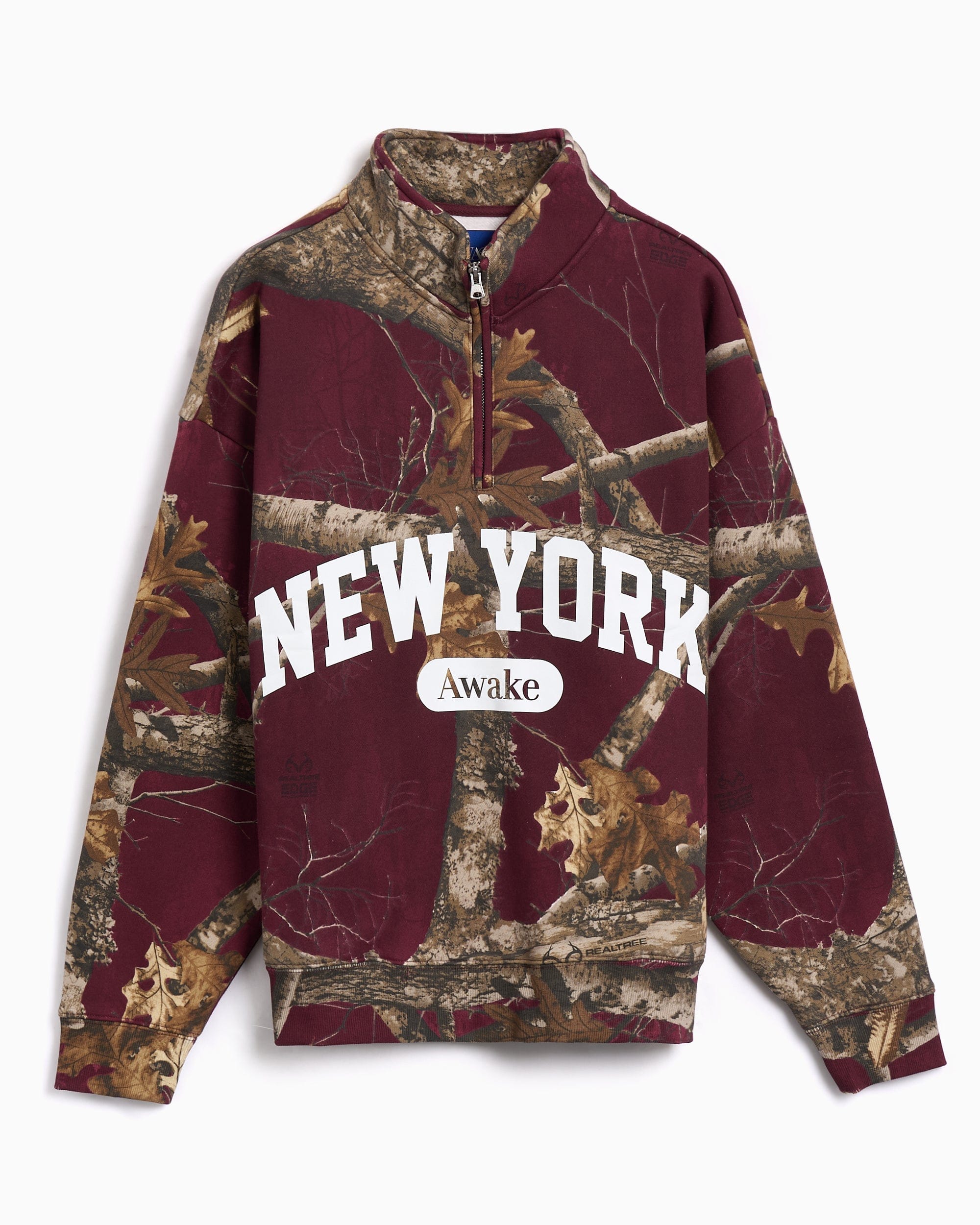 Awake NY Sudadera Half Zip con gráfico Awake NY Arch para hombre