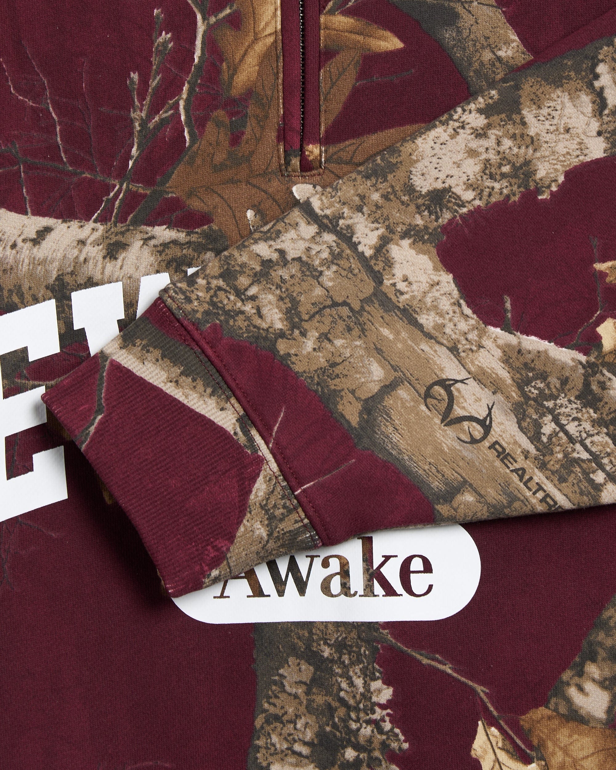 Awake NY Sudadera Half Zip con gráfico Awake NY Arch para hombre