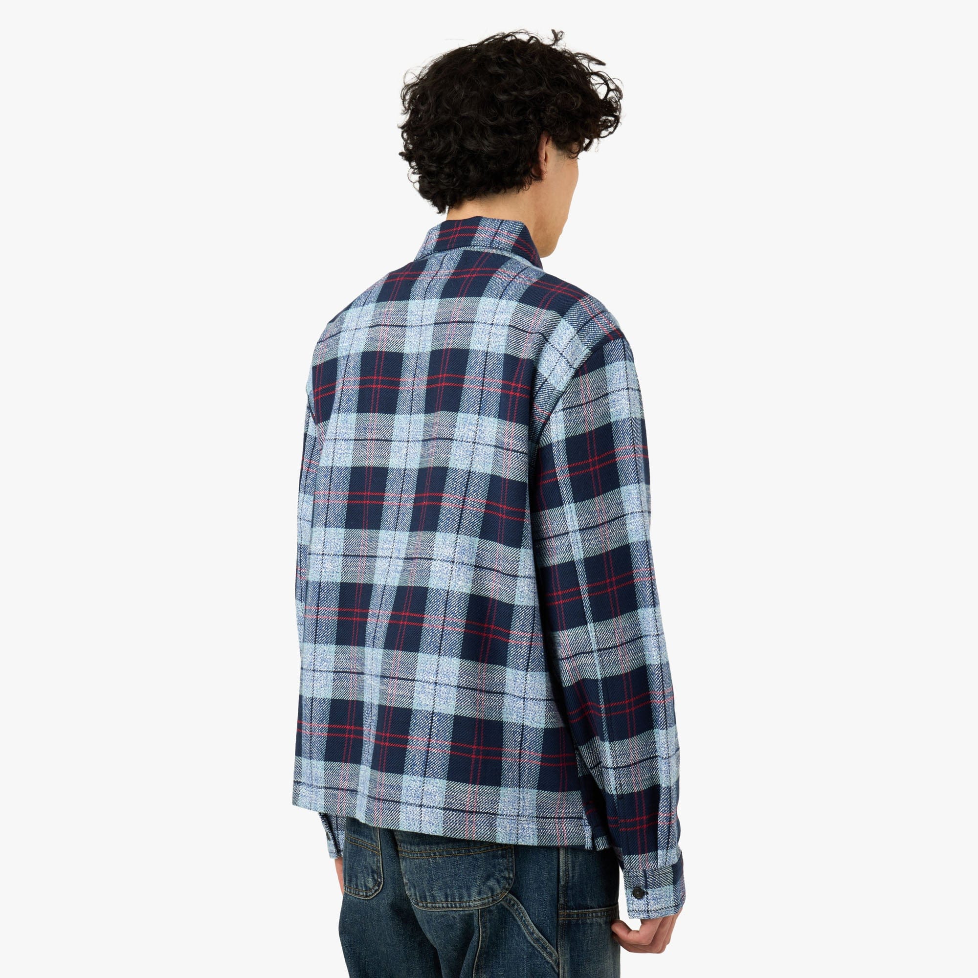 Awake NY Flannel Zip Shirt Blue