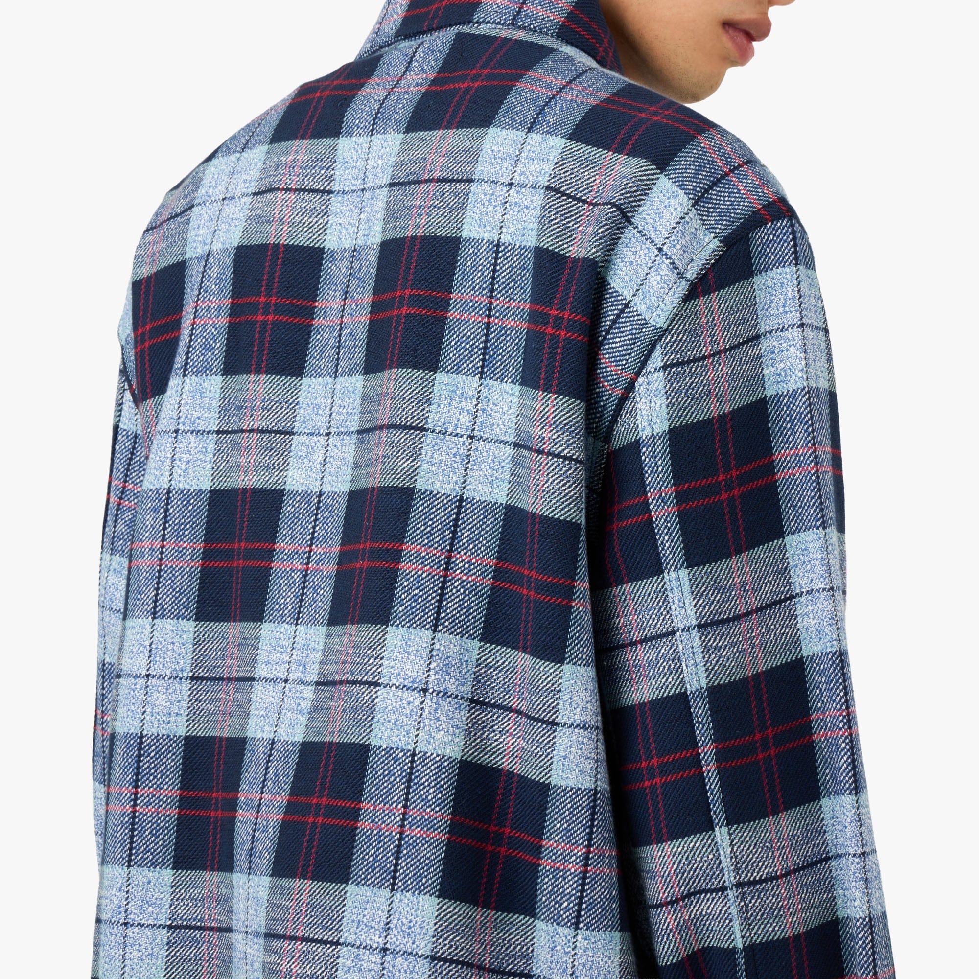 Awake NY Flannel Zip Shirt Blue