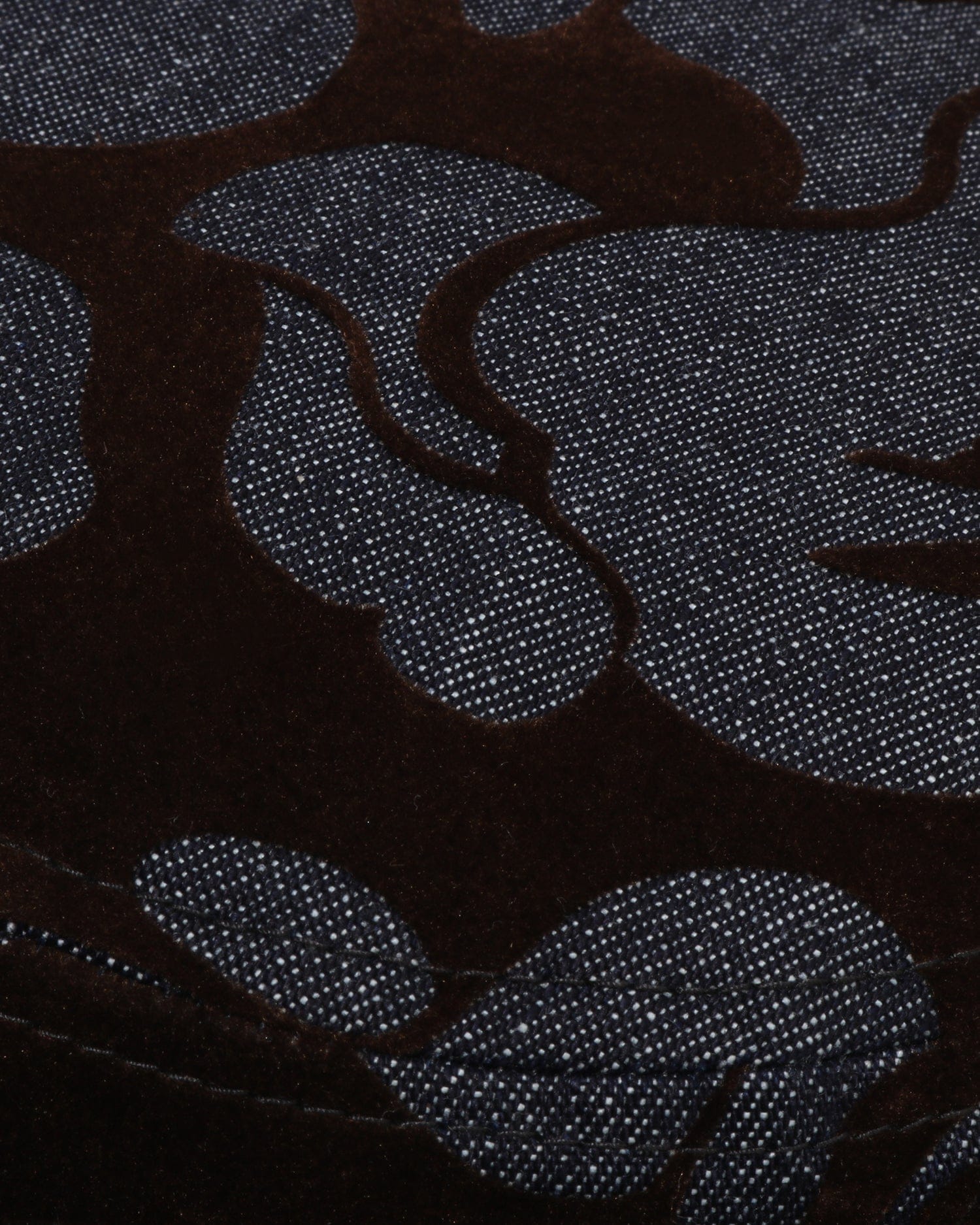 A Bathing APE Camo Flocked Denim One Point Bucket Hat