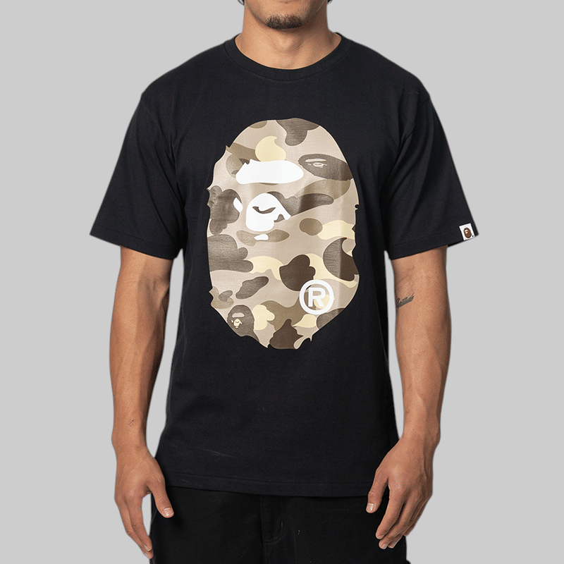 A Bathing Ape® Colour Camo Big Ape Head T - Shirt - Black